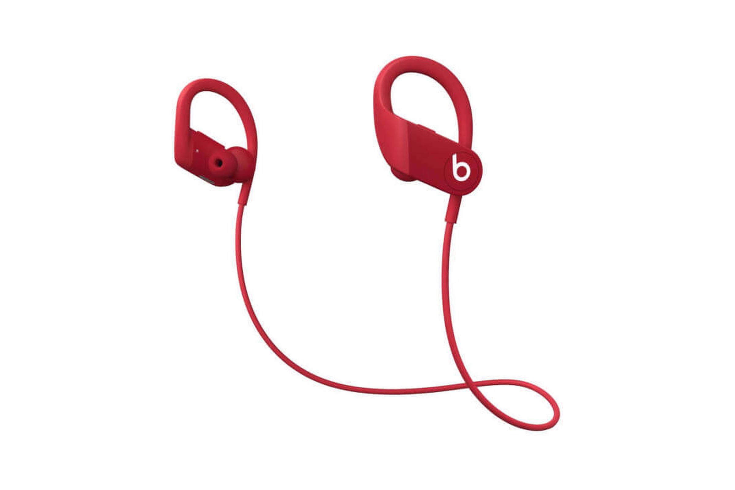 The Powerbeats 4 feature a new design with their cable coming down from the rear of the earbuds.