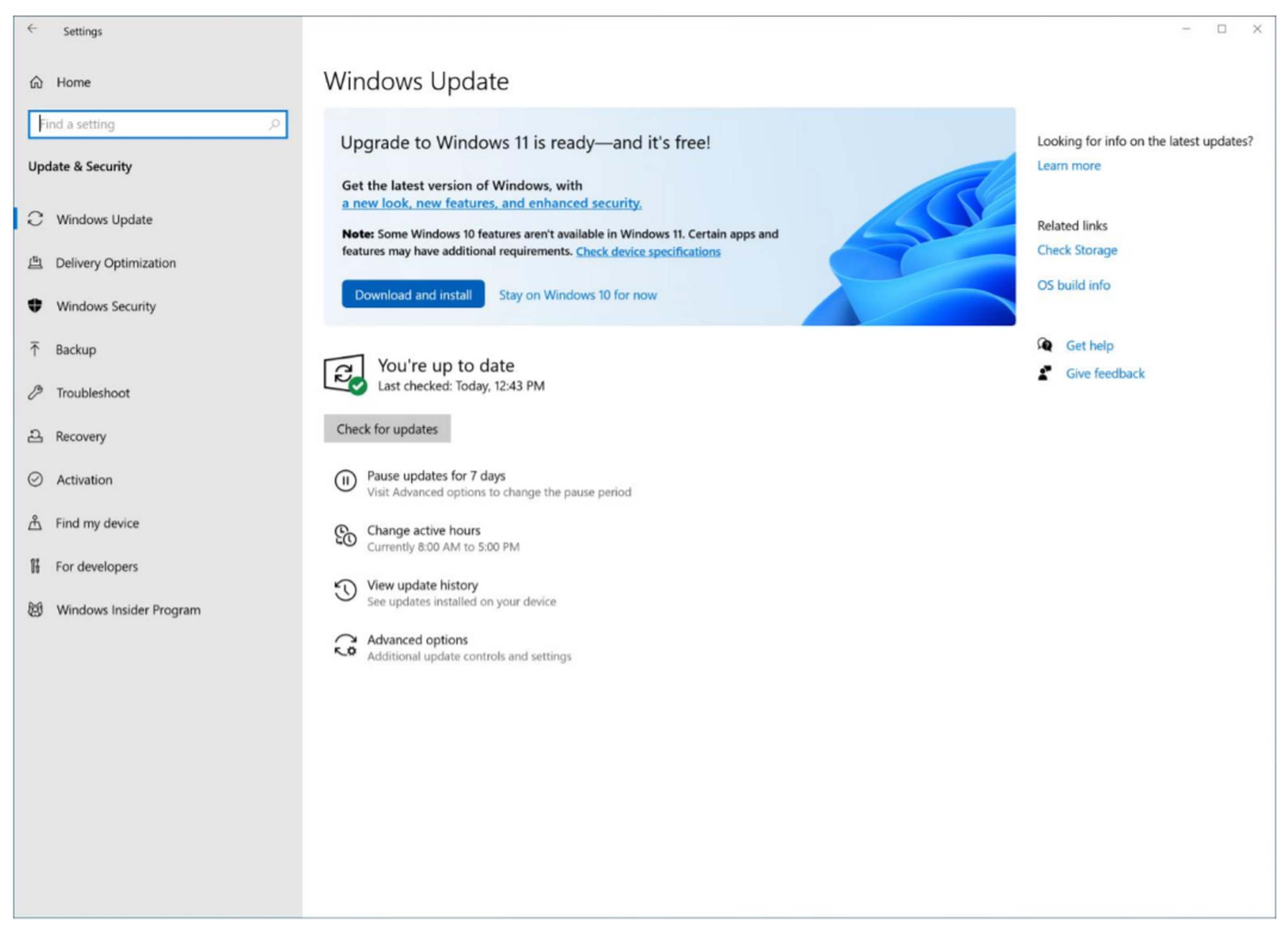 The Windows 11 upgrade prompt.