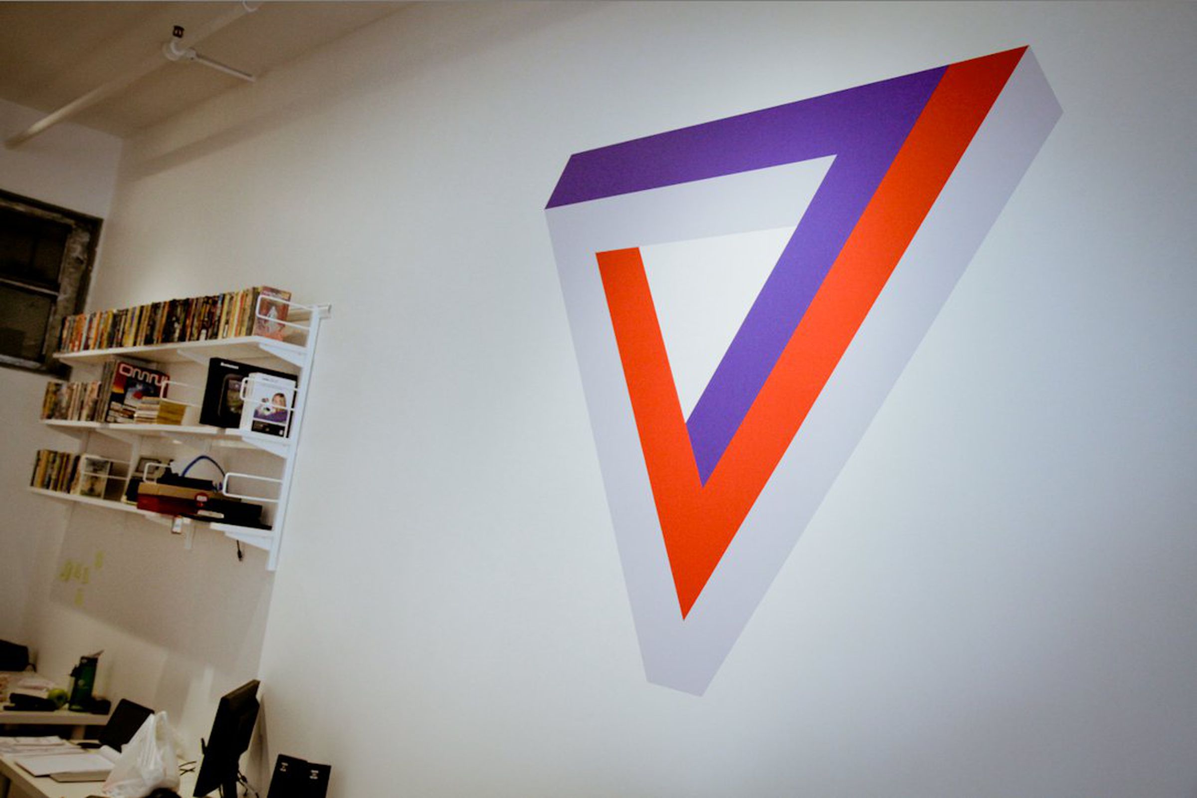 verge logo wall
