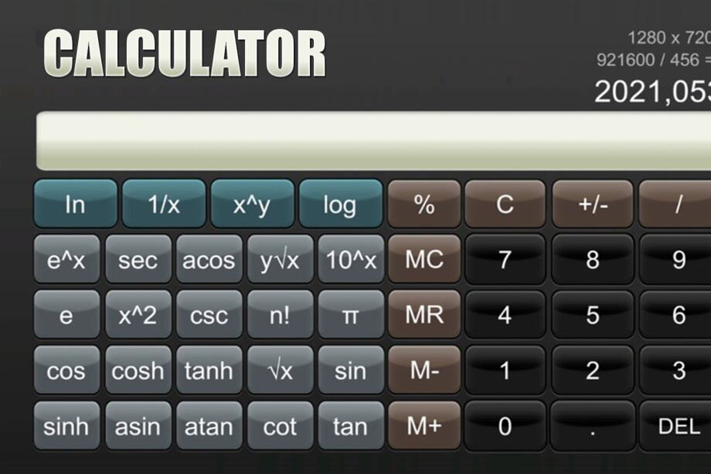 It features a similar design to the old iOS calculator app.