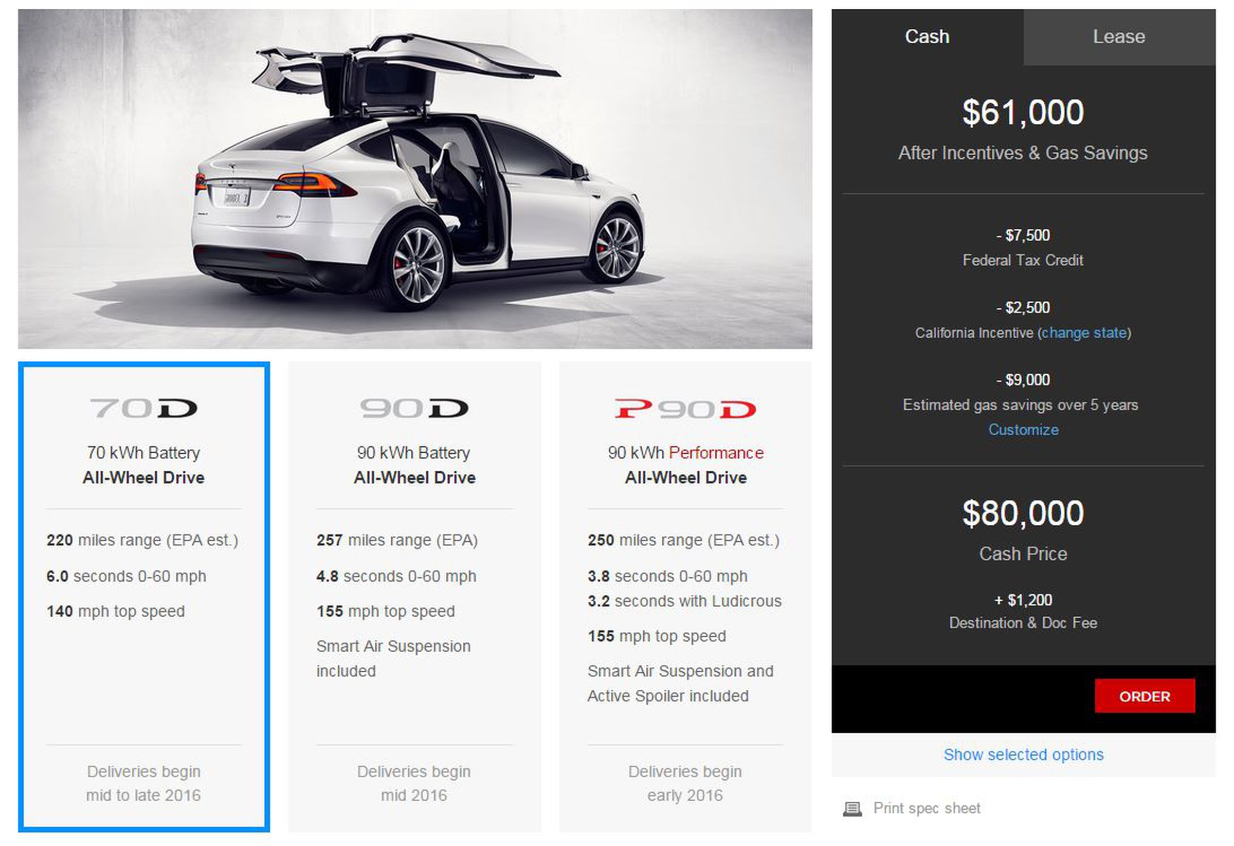 model x configurator