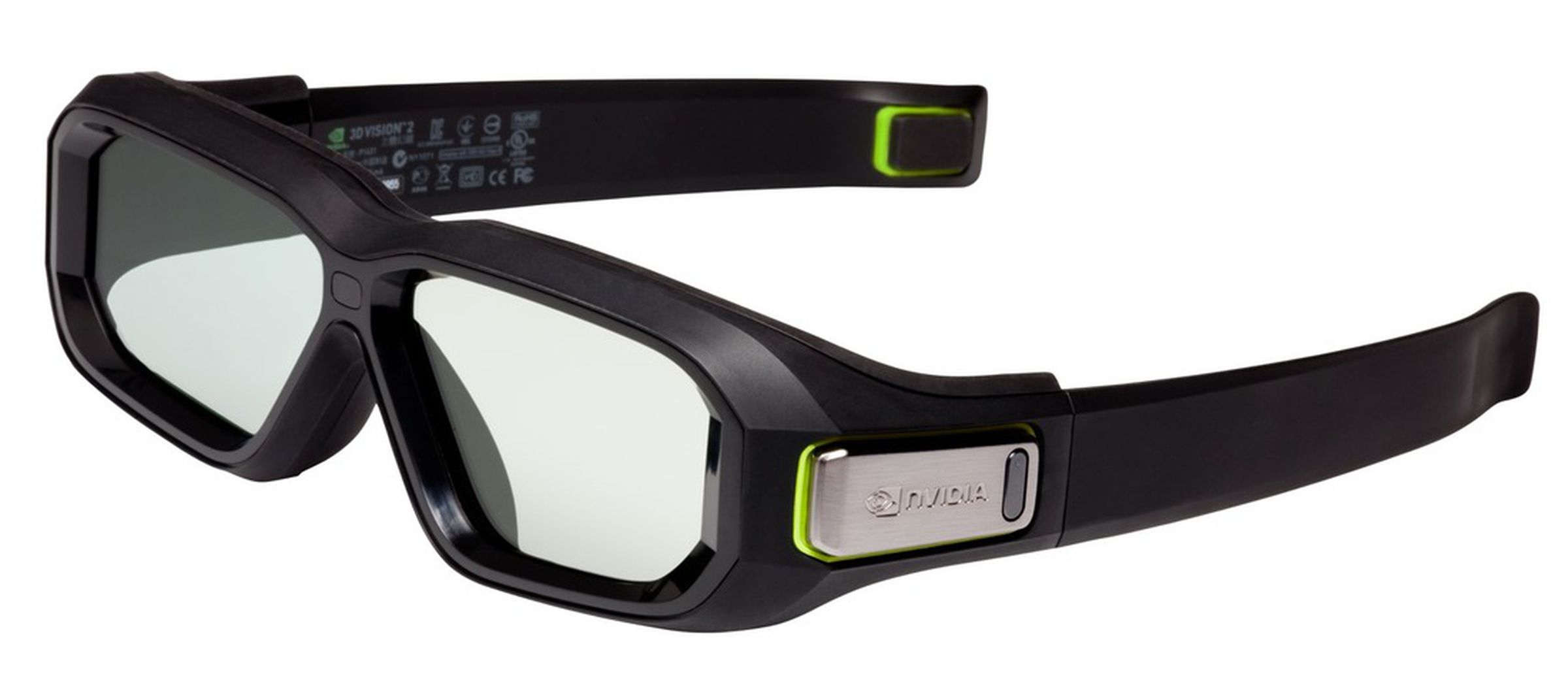 The Nvidia 3D Vision glasses were “shutter glasses” designed to work with 3D monitors; the monitors would rapidly alternate between left-eye and right-eye images while the glasses block the eye whose image isn’t being displayed.