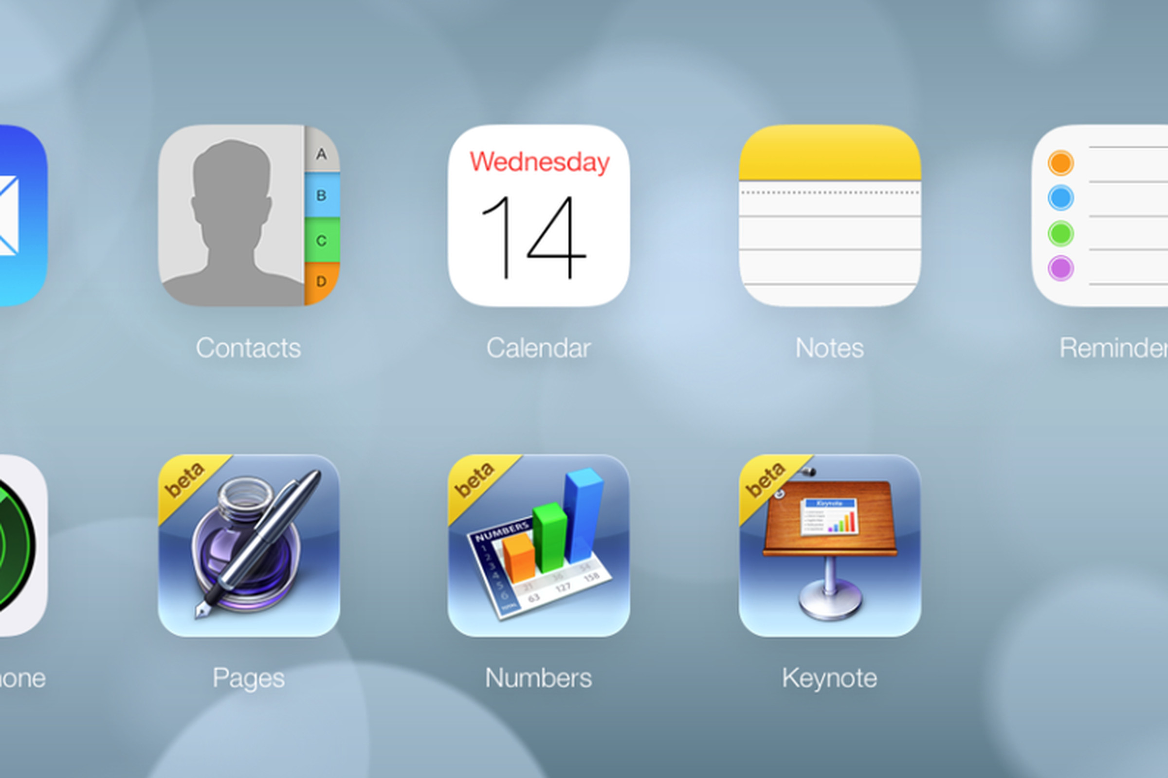 iCloud iOS 7 look