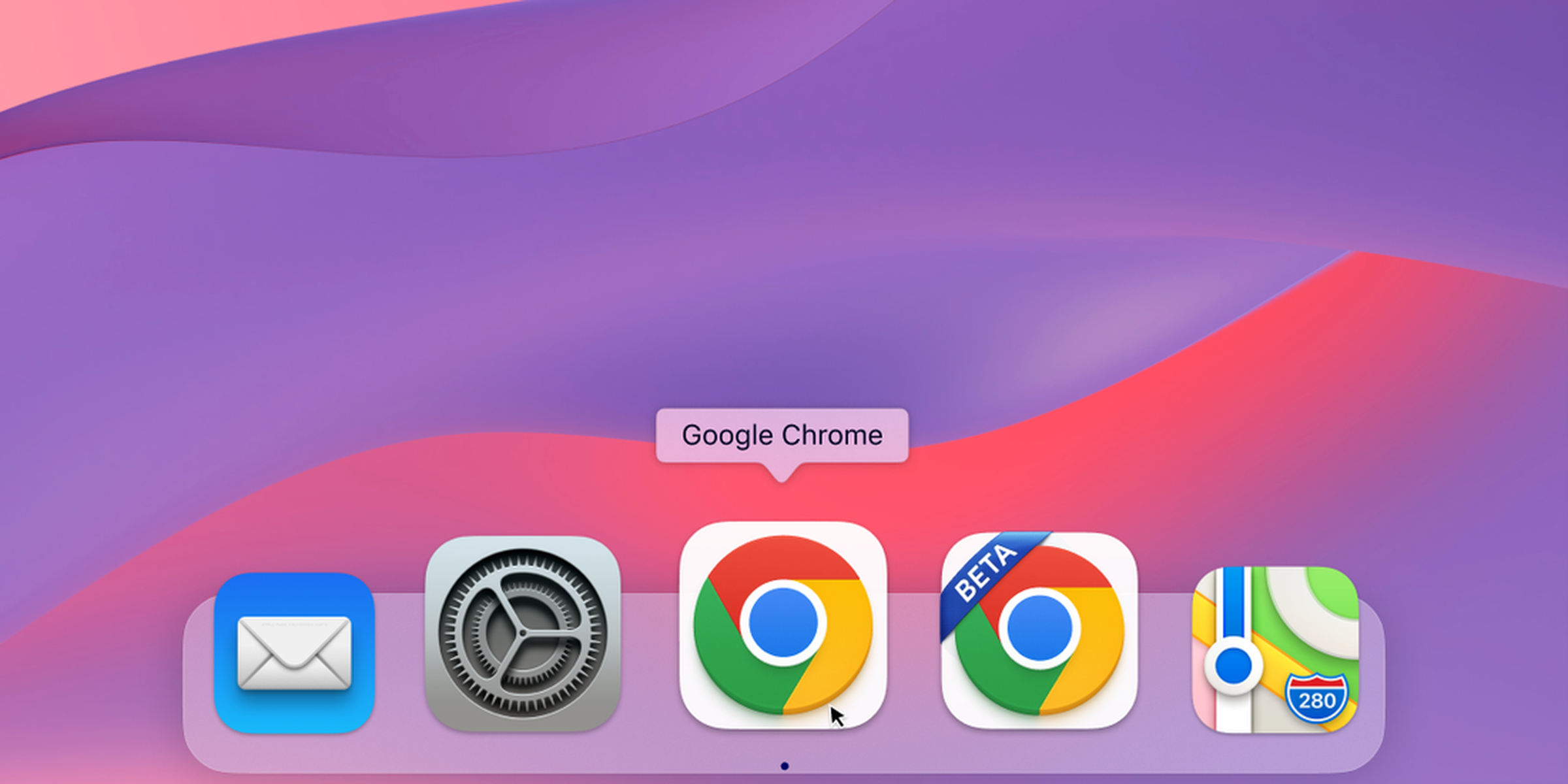 The Chrome icon on macOS has more of a 3D look.