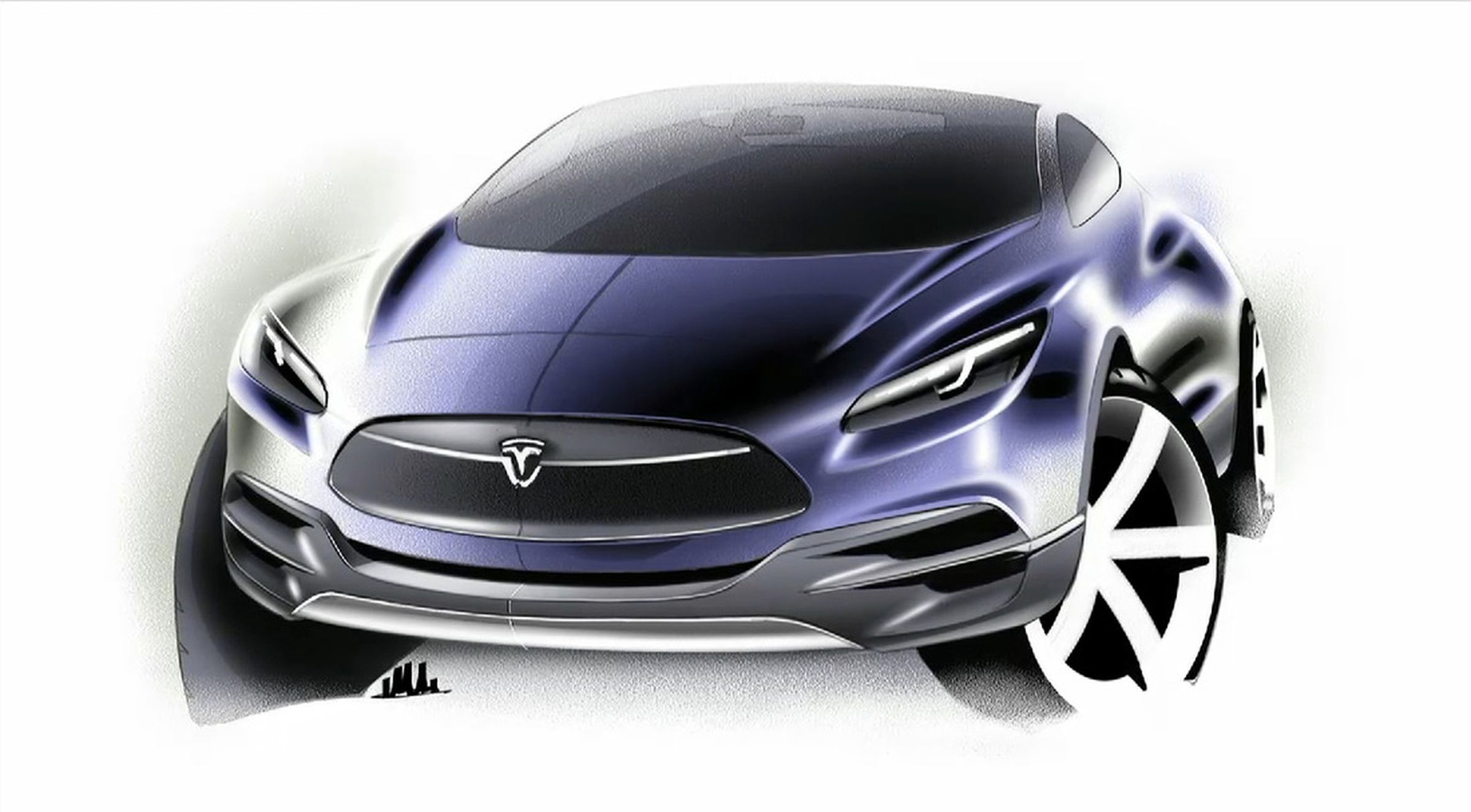 Tesla Model X unveiling event and concept drawing images