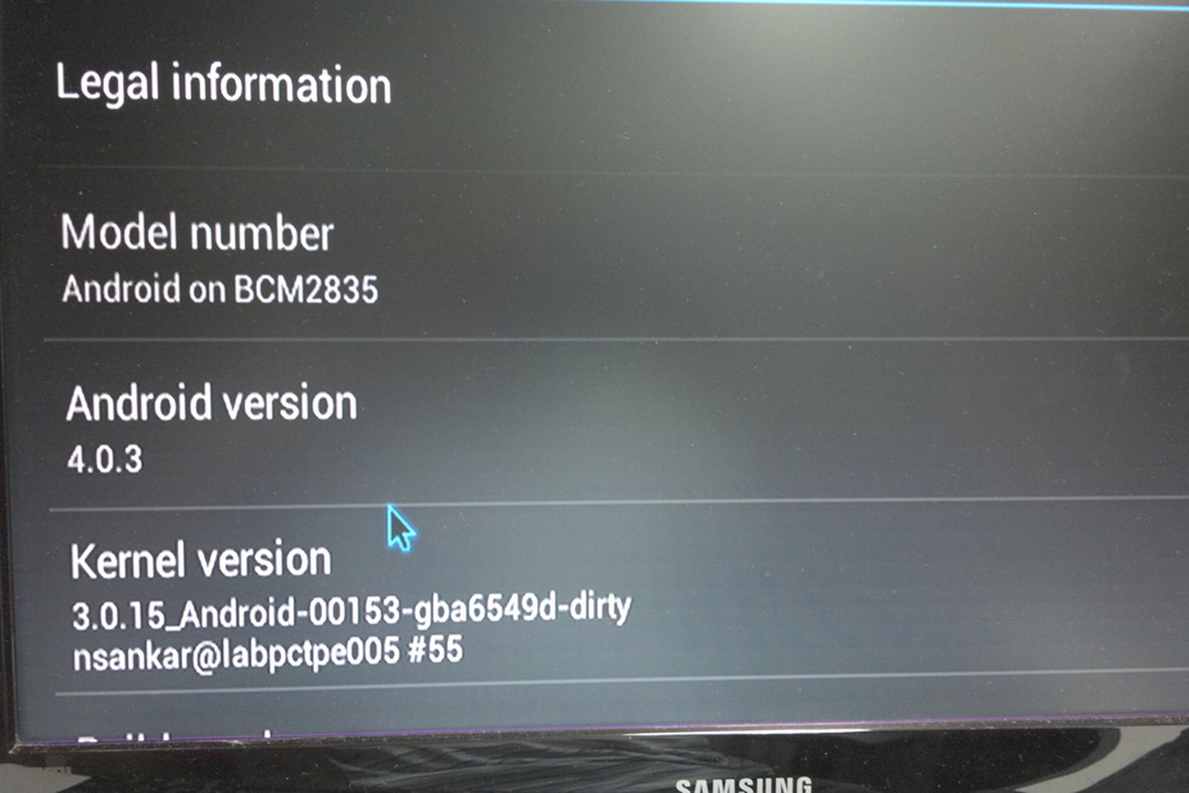Android 4.0 on Raspberry Pi