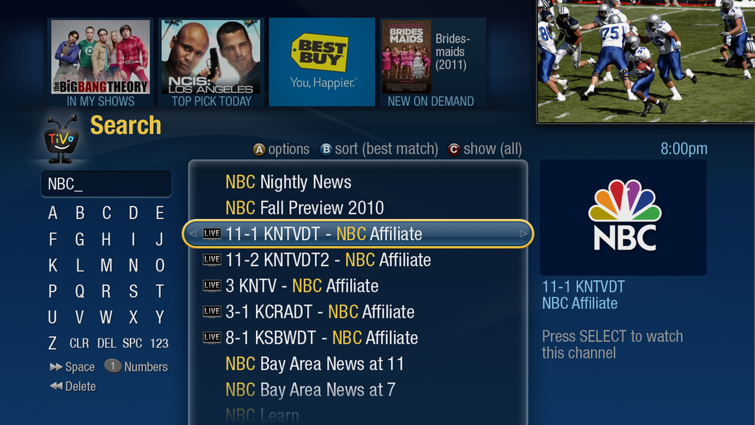 TiVo Premiere January Update Pictures