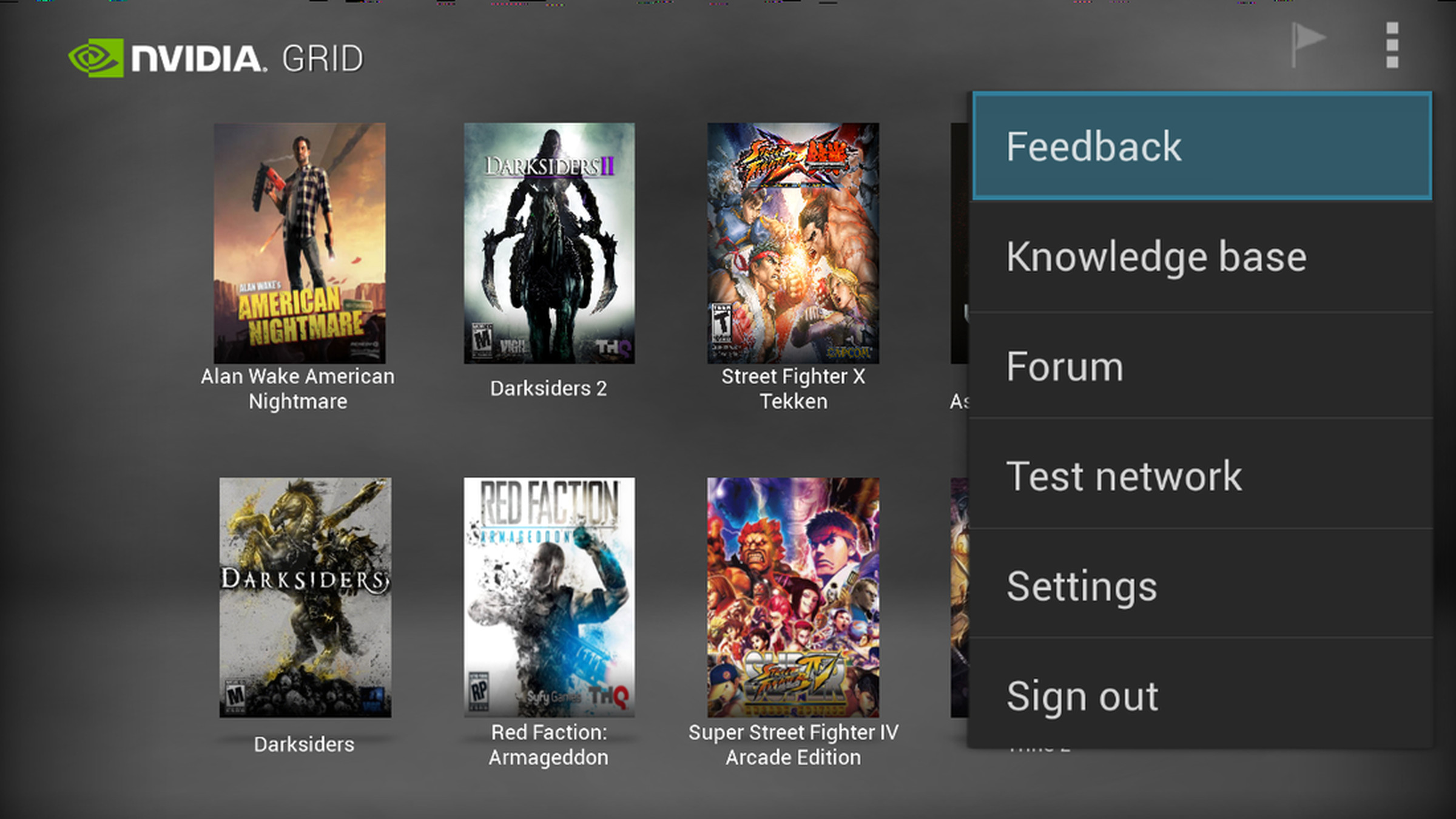 Nvidia Grid cloud gaming on Nvidia Shield screenshots