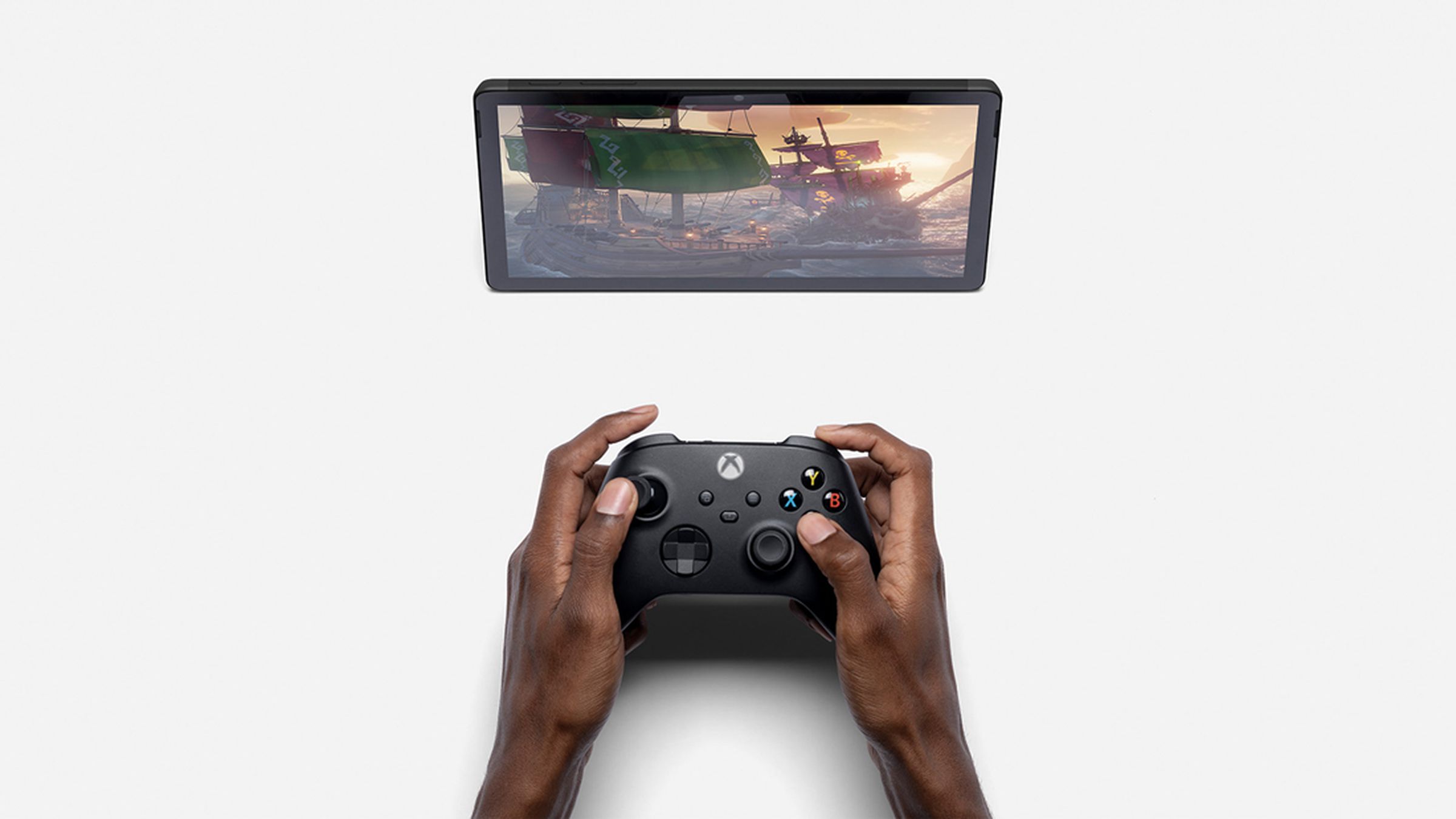 A game streamed over Xbox Cloud Gaming on a tablet