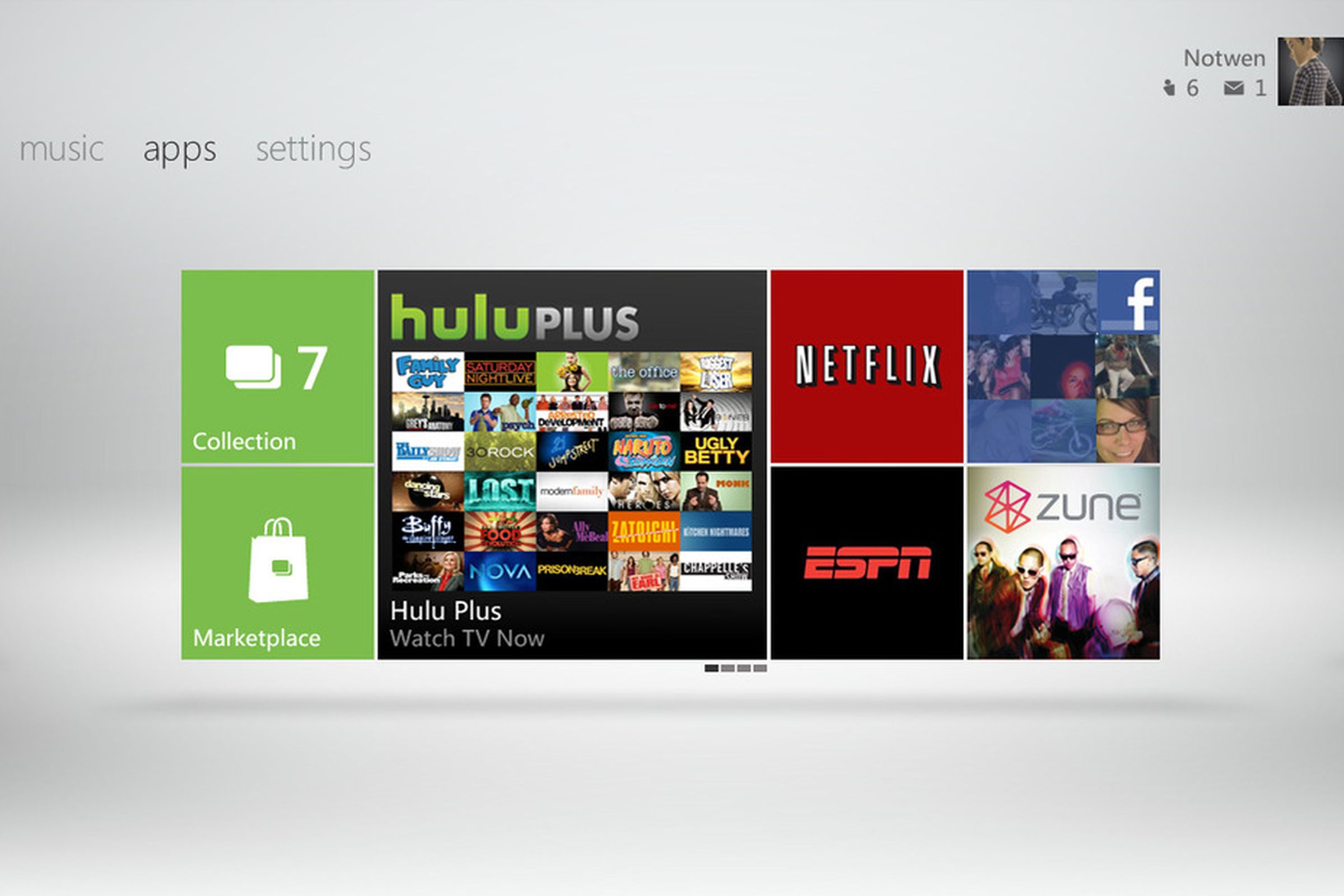 XBL Dashboard with Netflix 2011 (1280 x 720)