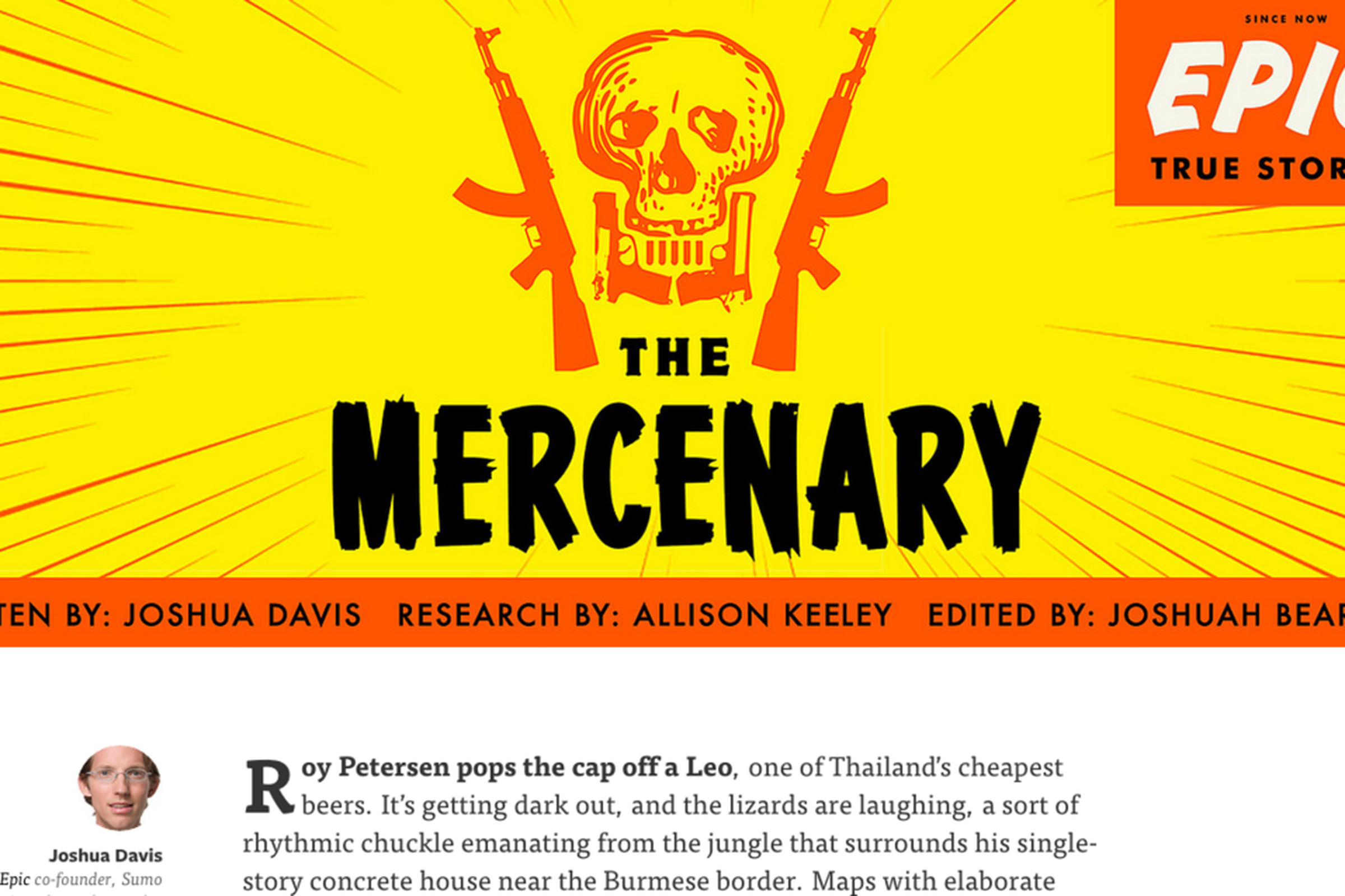 Epic Magazine screenshot The Mercenary by Joshua Davis
