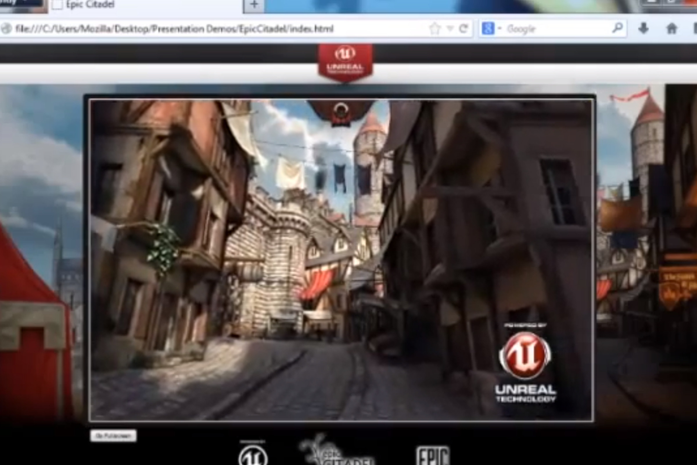 Unreal Engine Mozilla browser demo