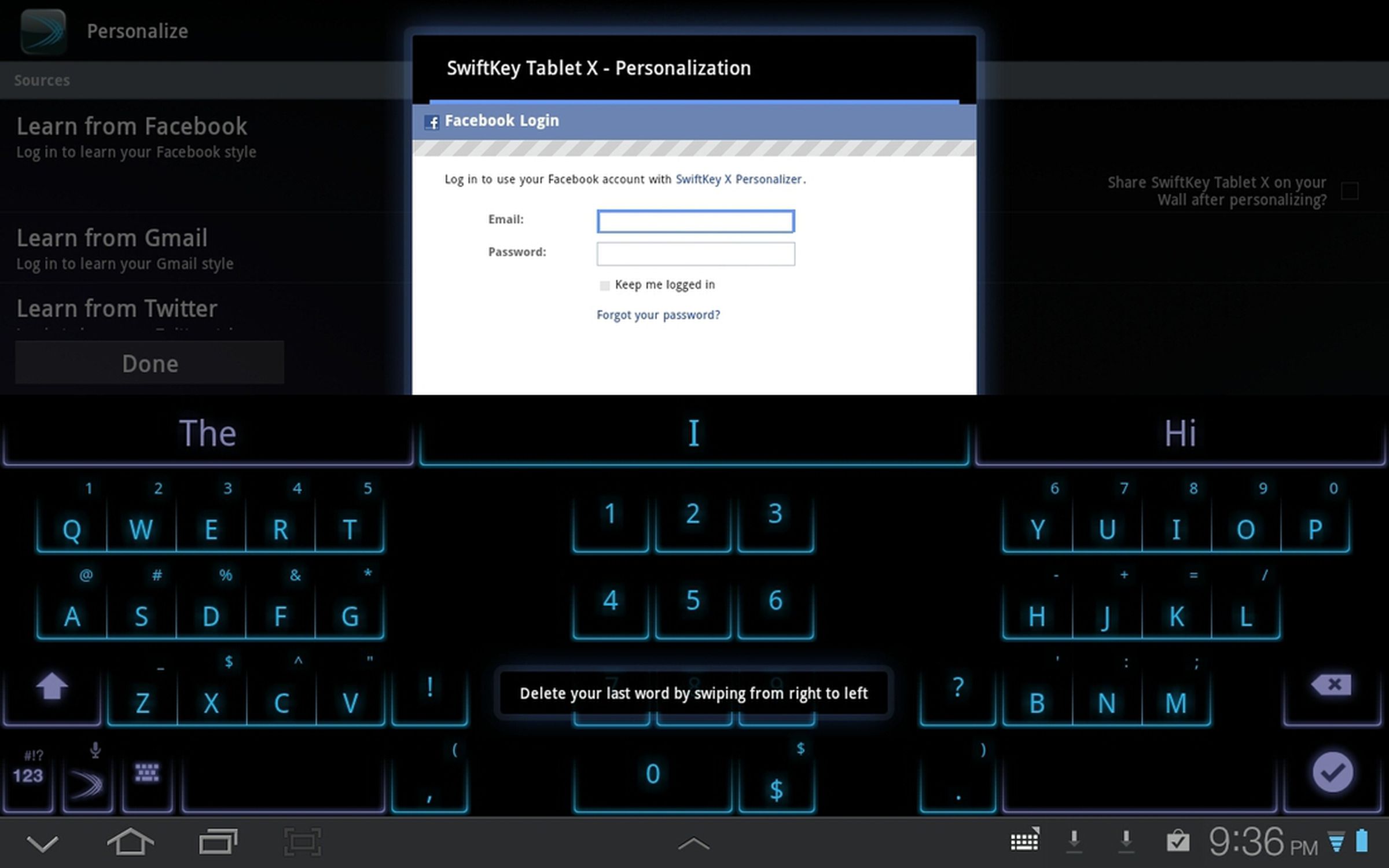 SwiftKey X Version 2.2 Screenshots