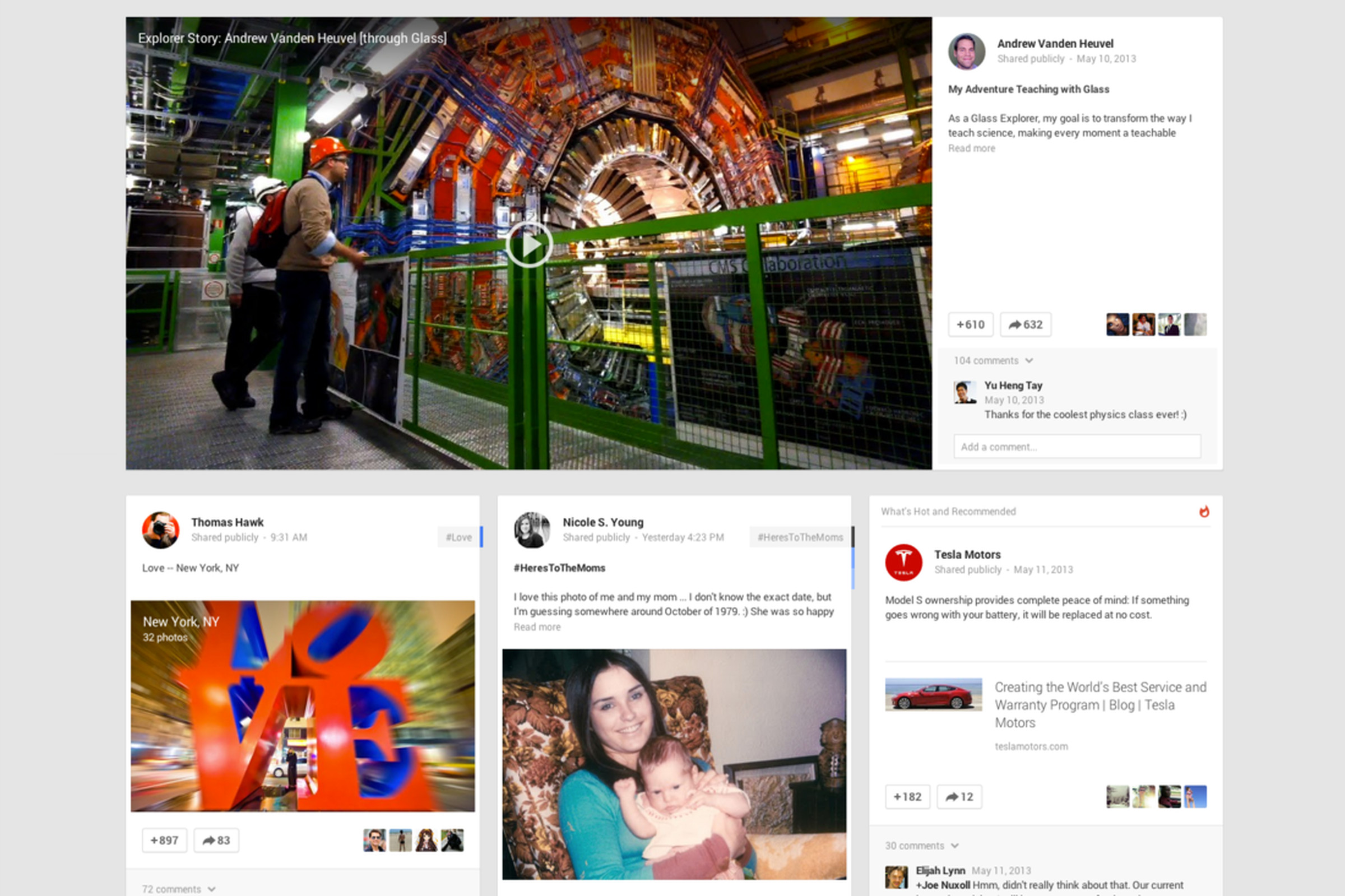 Google+ redesign photos
