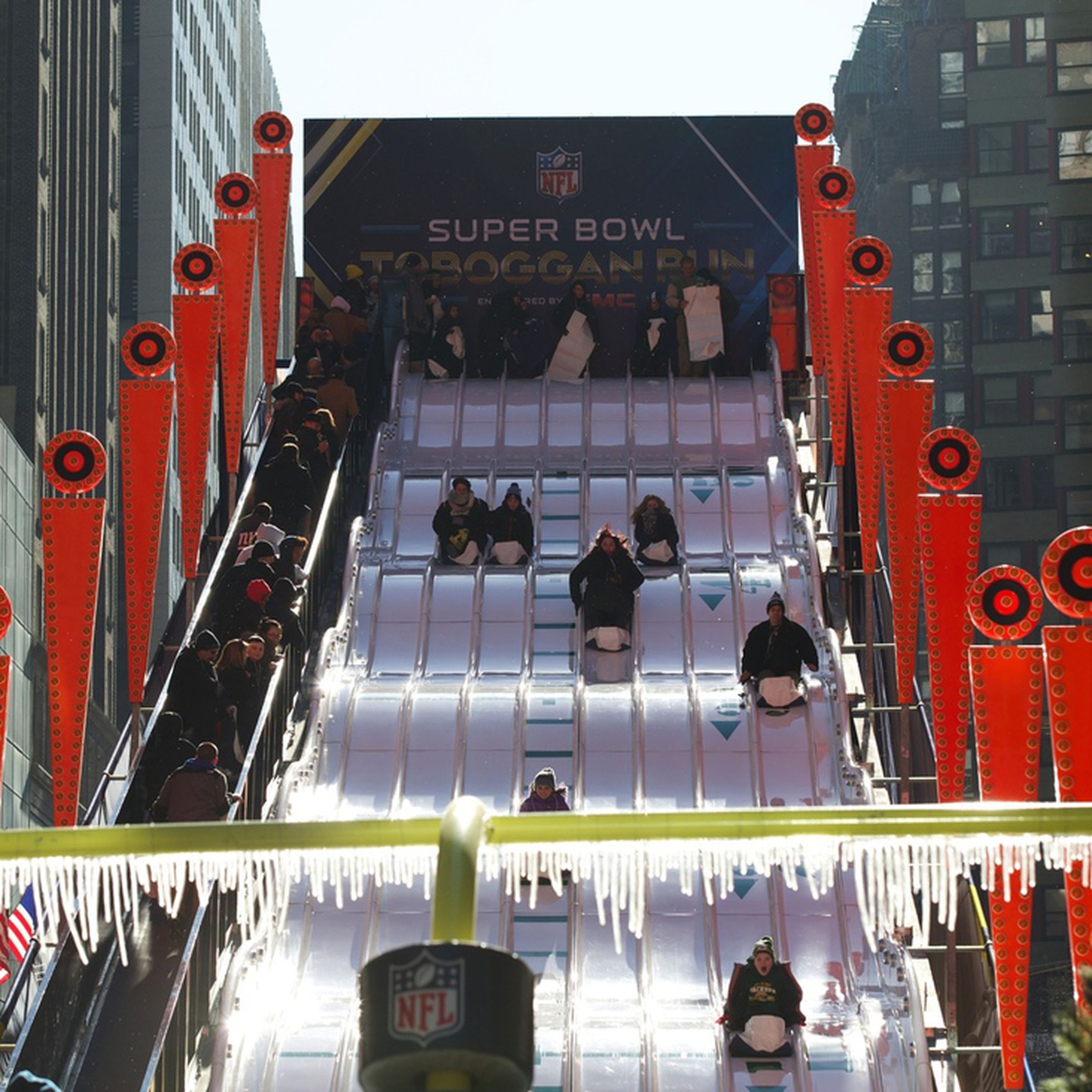Gallery Photo: Super Bowl XLVIII Boulevard in Times Square