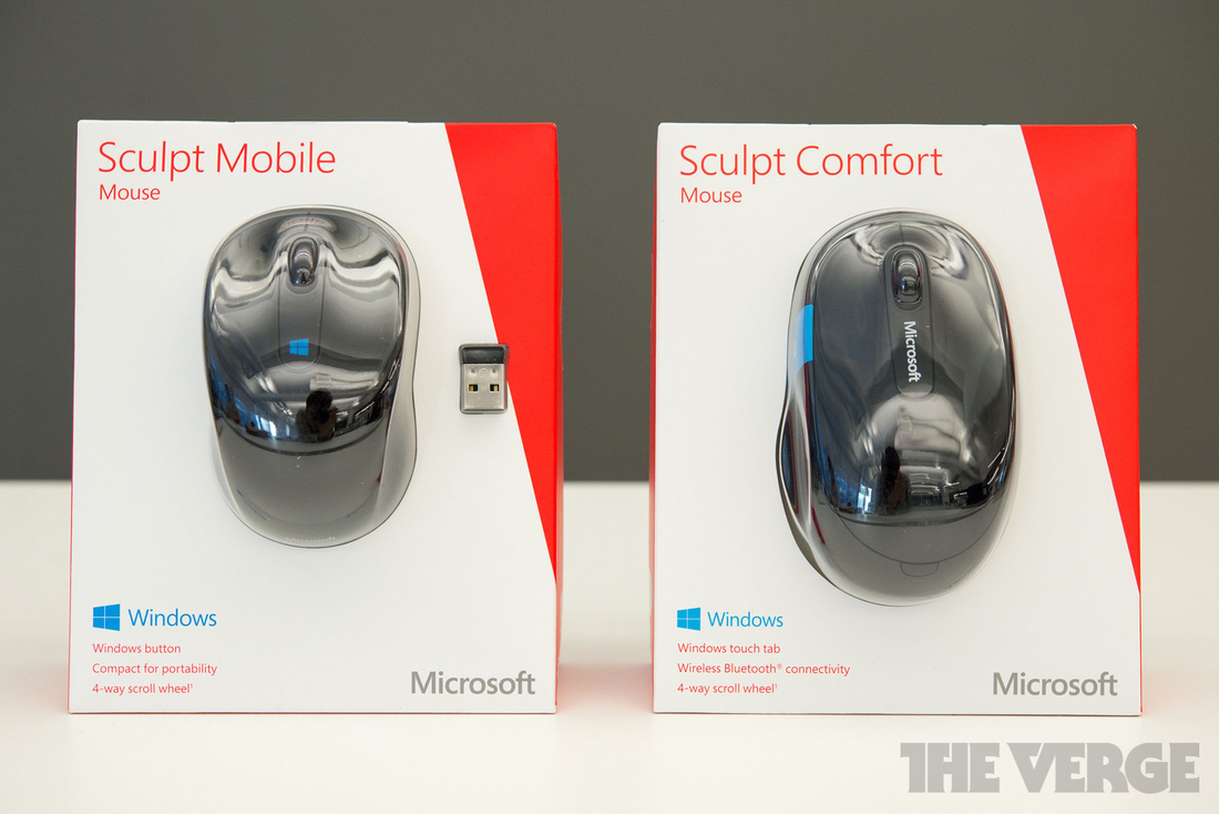 Microsoft Sculpt Comfort and Sculpt Mobile mice hands-on pictures