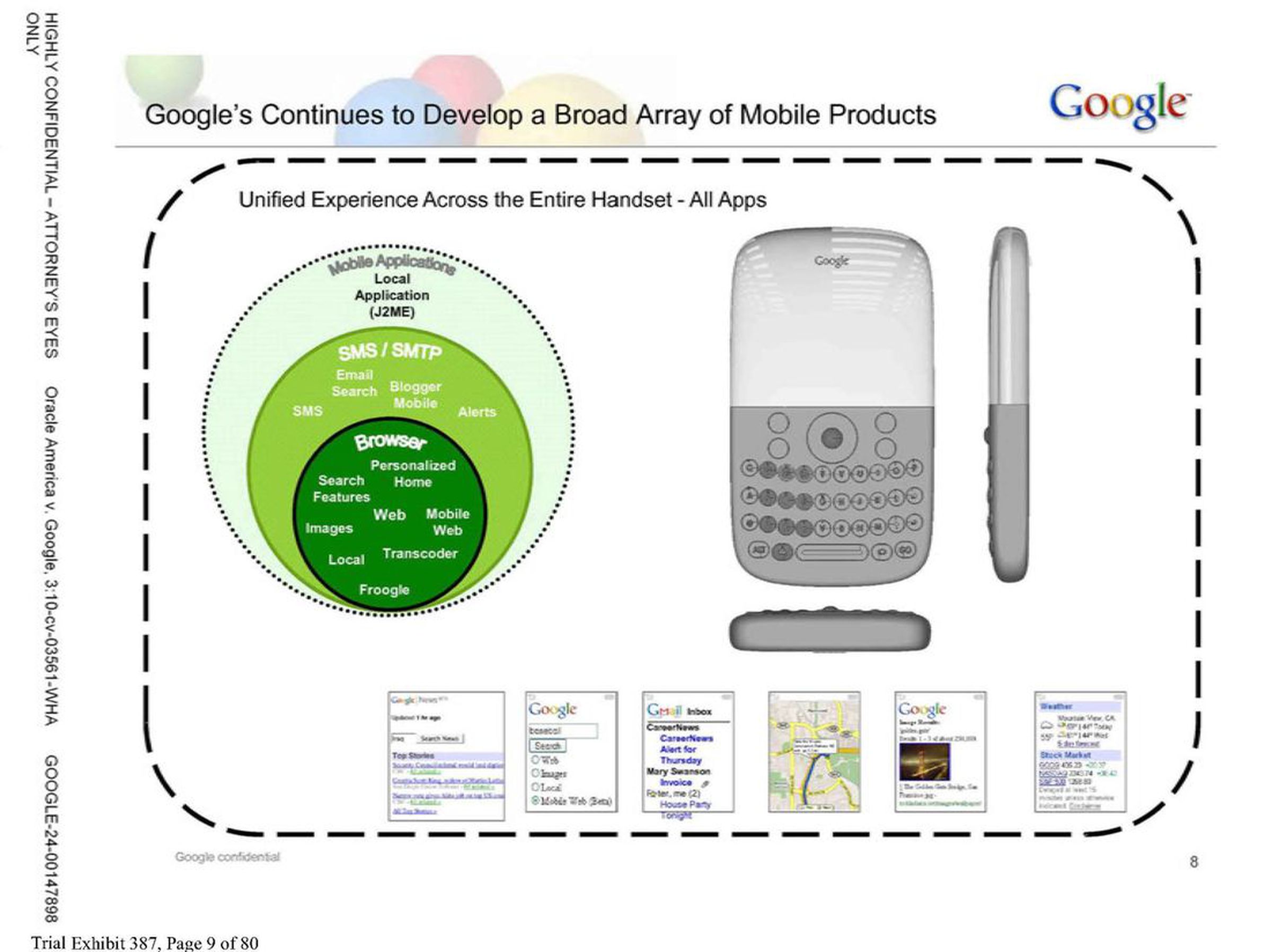 Google's slides sent to T-Mobile in November 2006