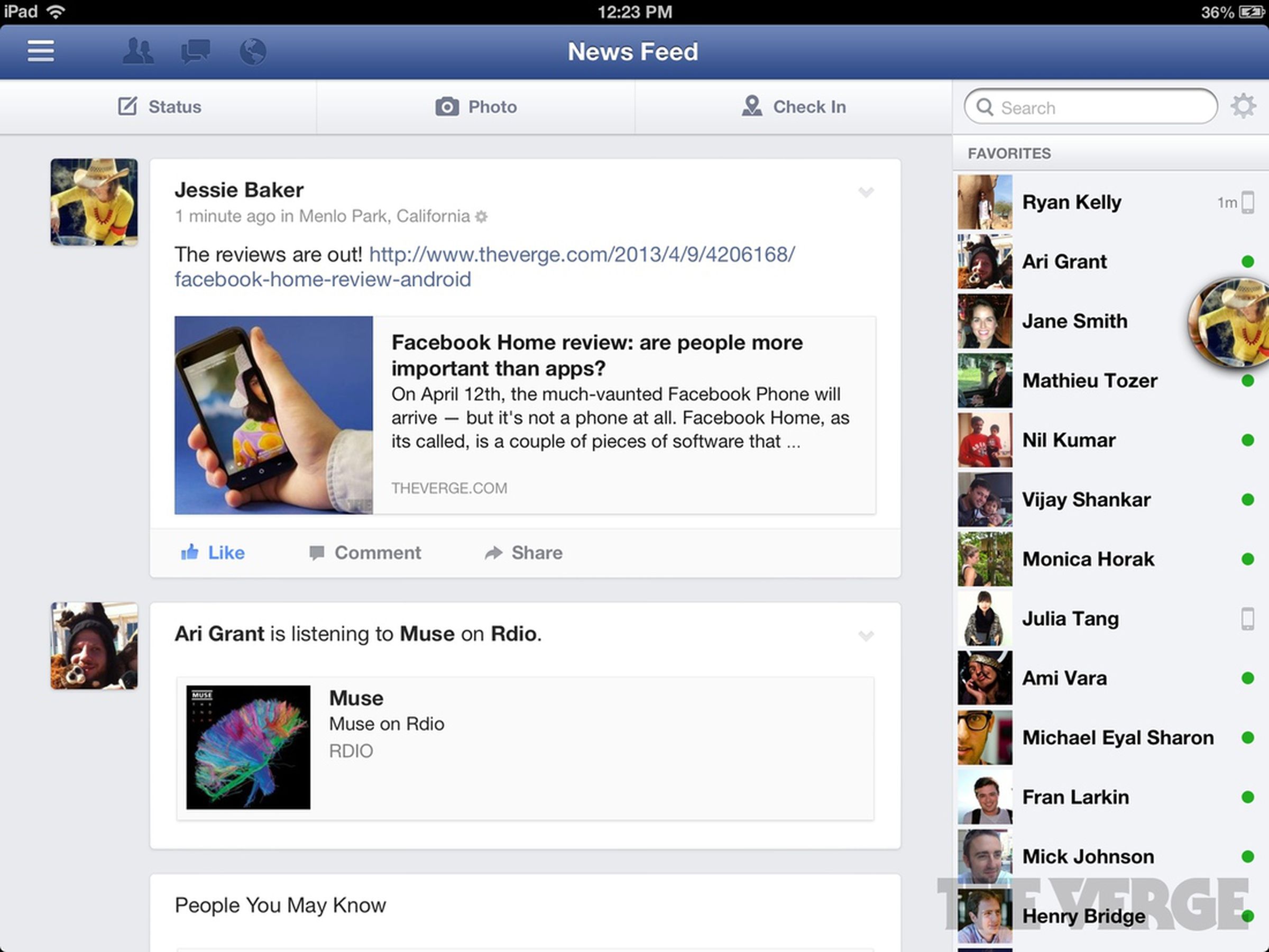 Facebook 6.0 for iOS photos