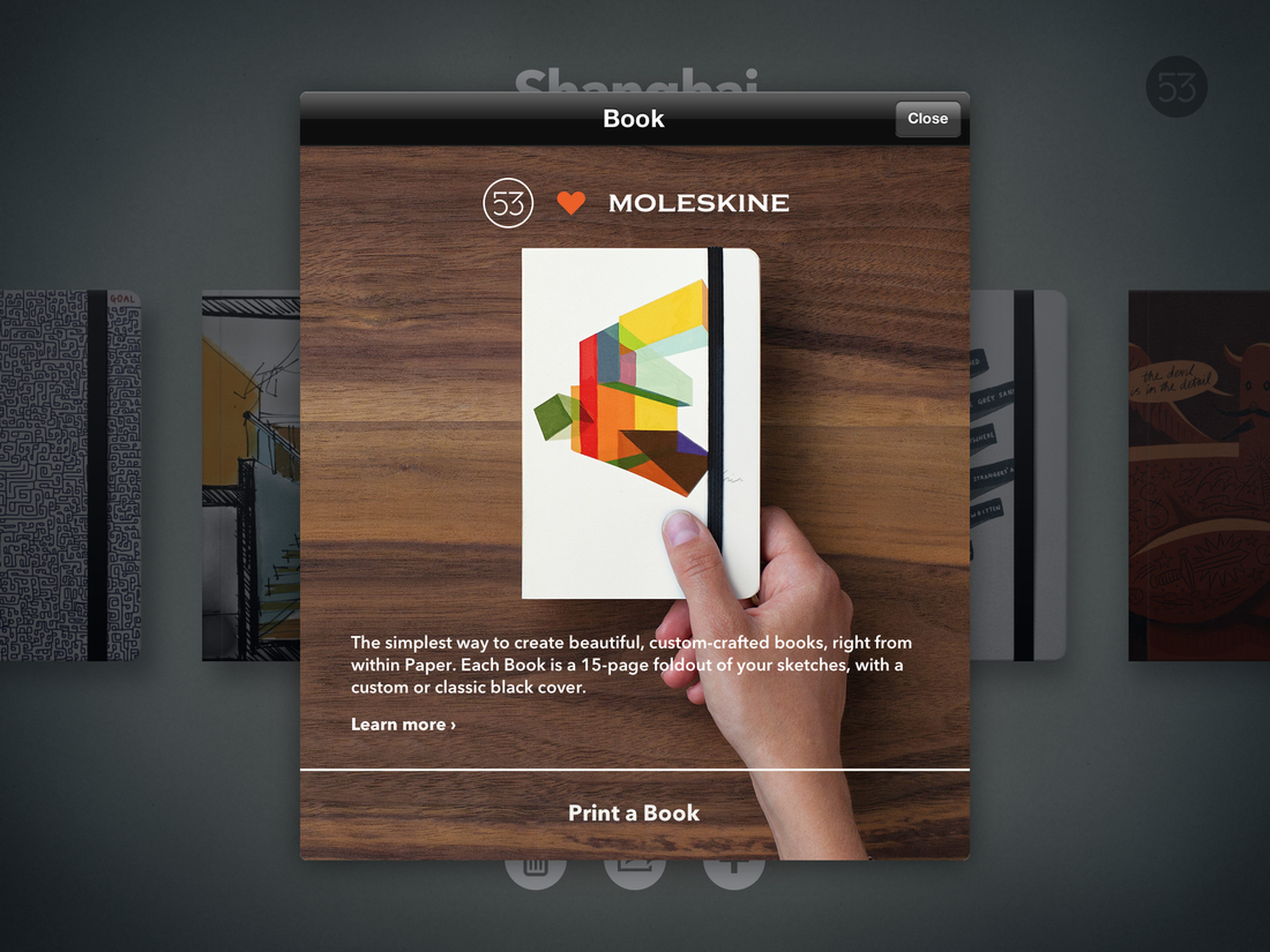 Book by FiftyThree and Moleskine screenshots