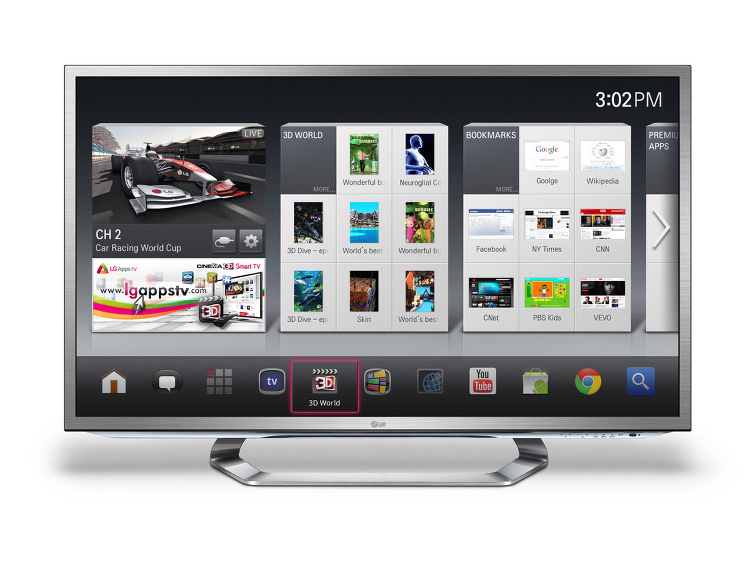 LG Smart TV with Google TV detailed: polarized 3D, QWERTY remote