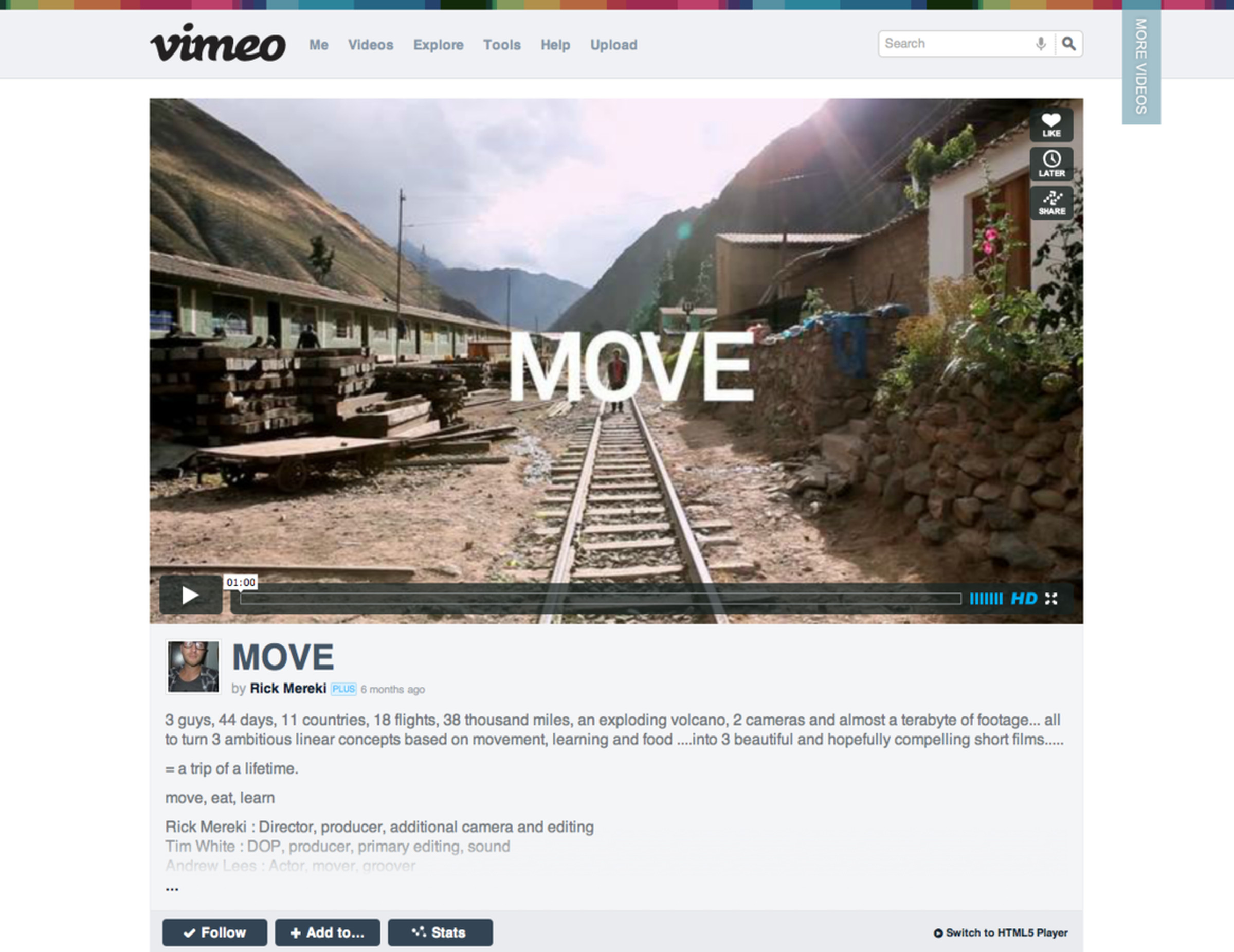 Vimeo redesign pictures