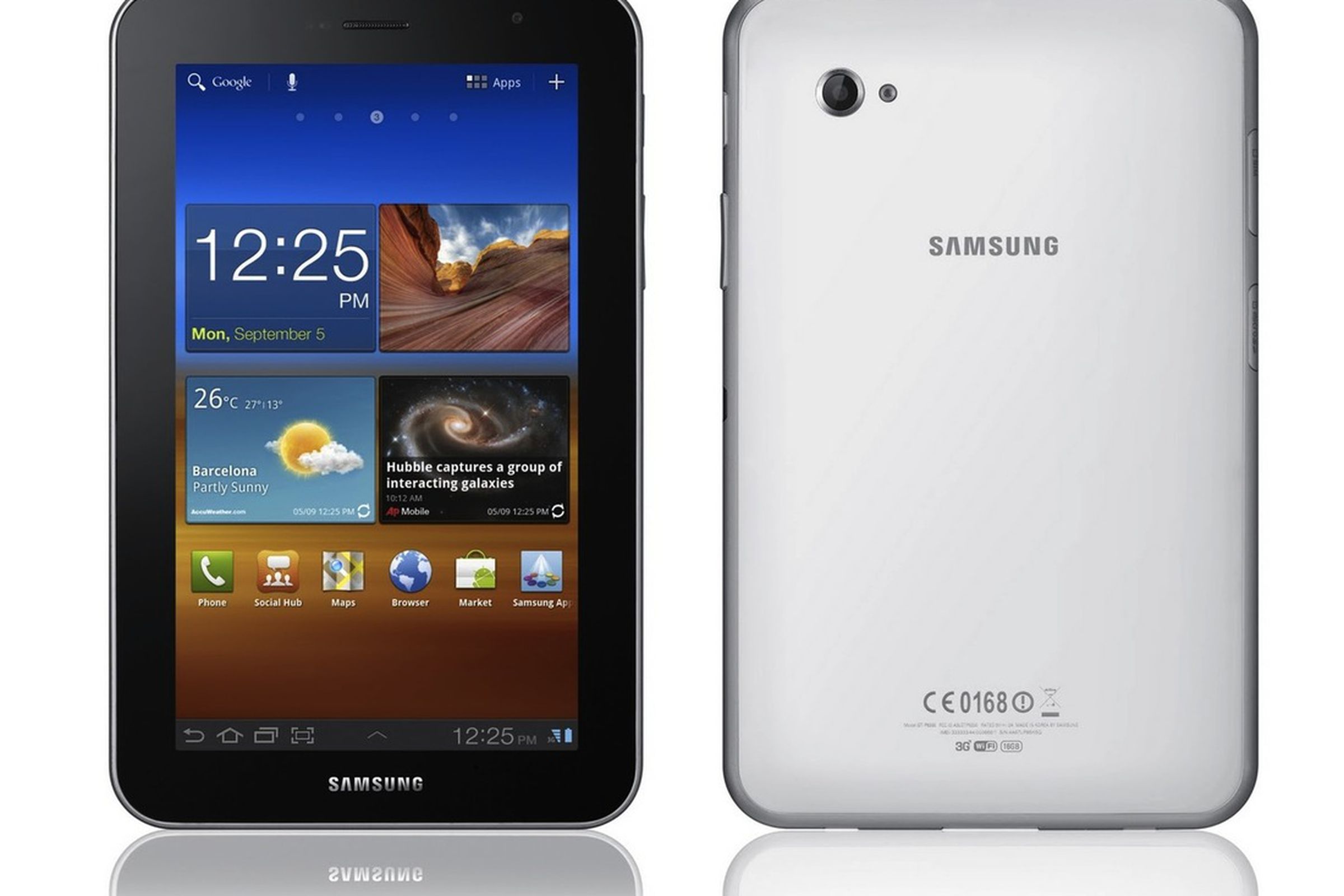 Galaxy Tab 7.0 Plus front and back