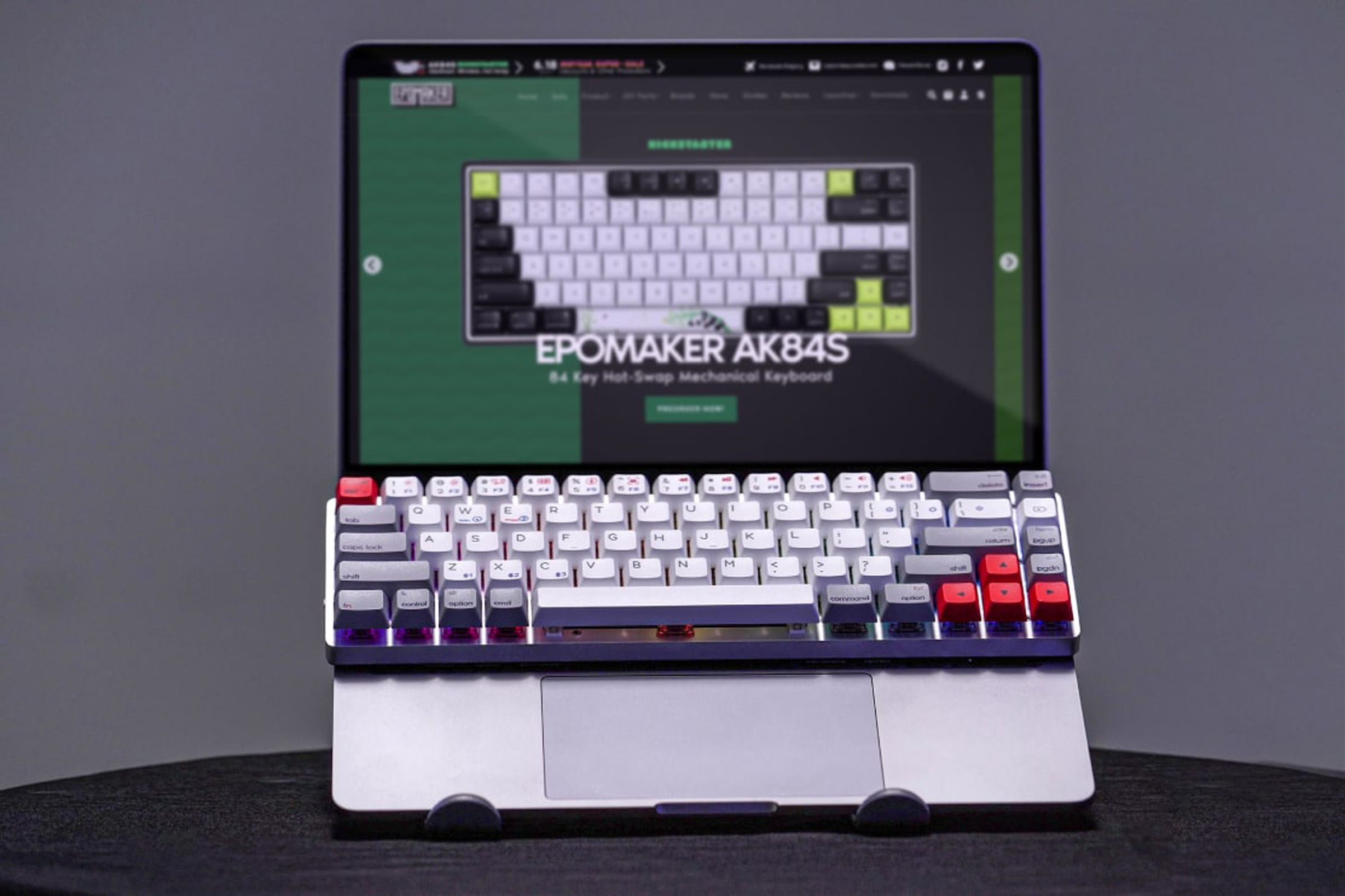 The NT68 is designed to sit on top of your laptop’s existing keyboard.