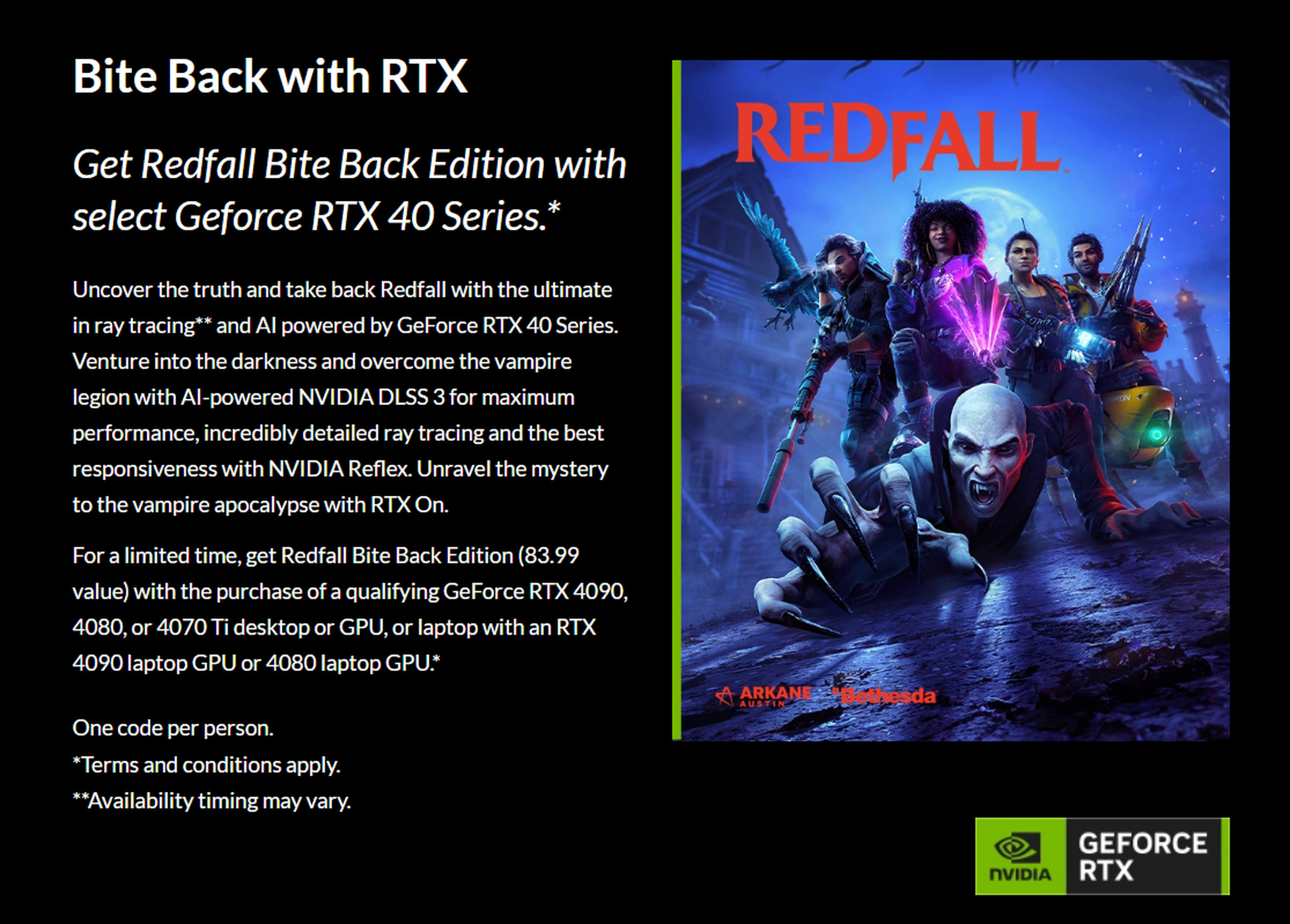 The Redfall Nvidia promotional material.