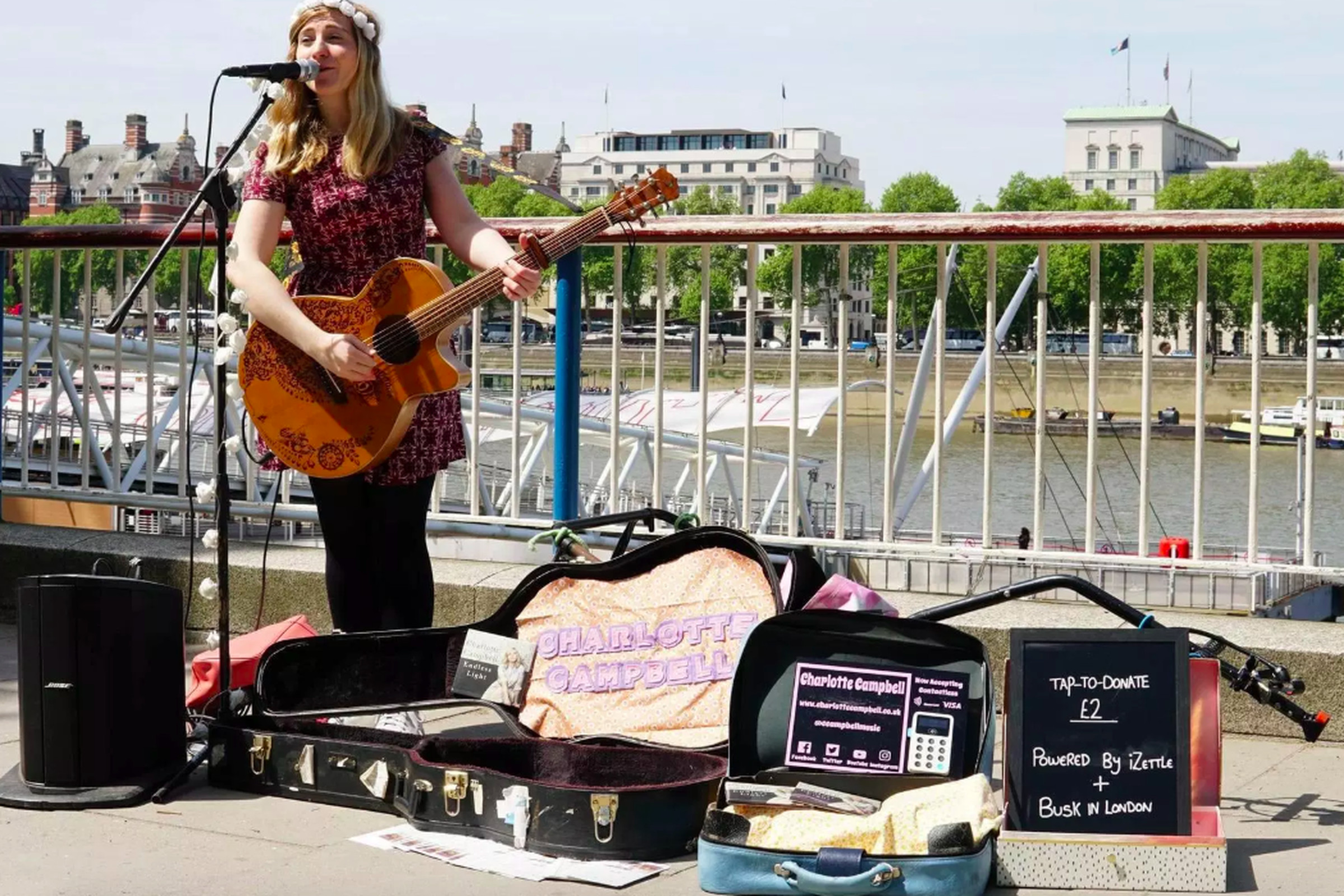 London busker Charlotte Campbell was one of those that trialled the new system. 
