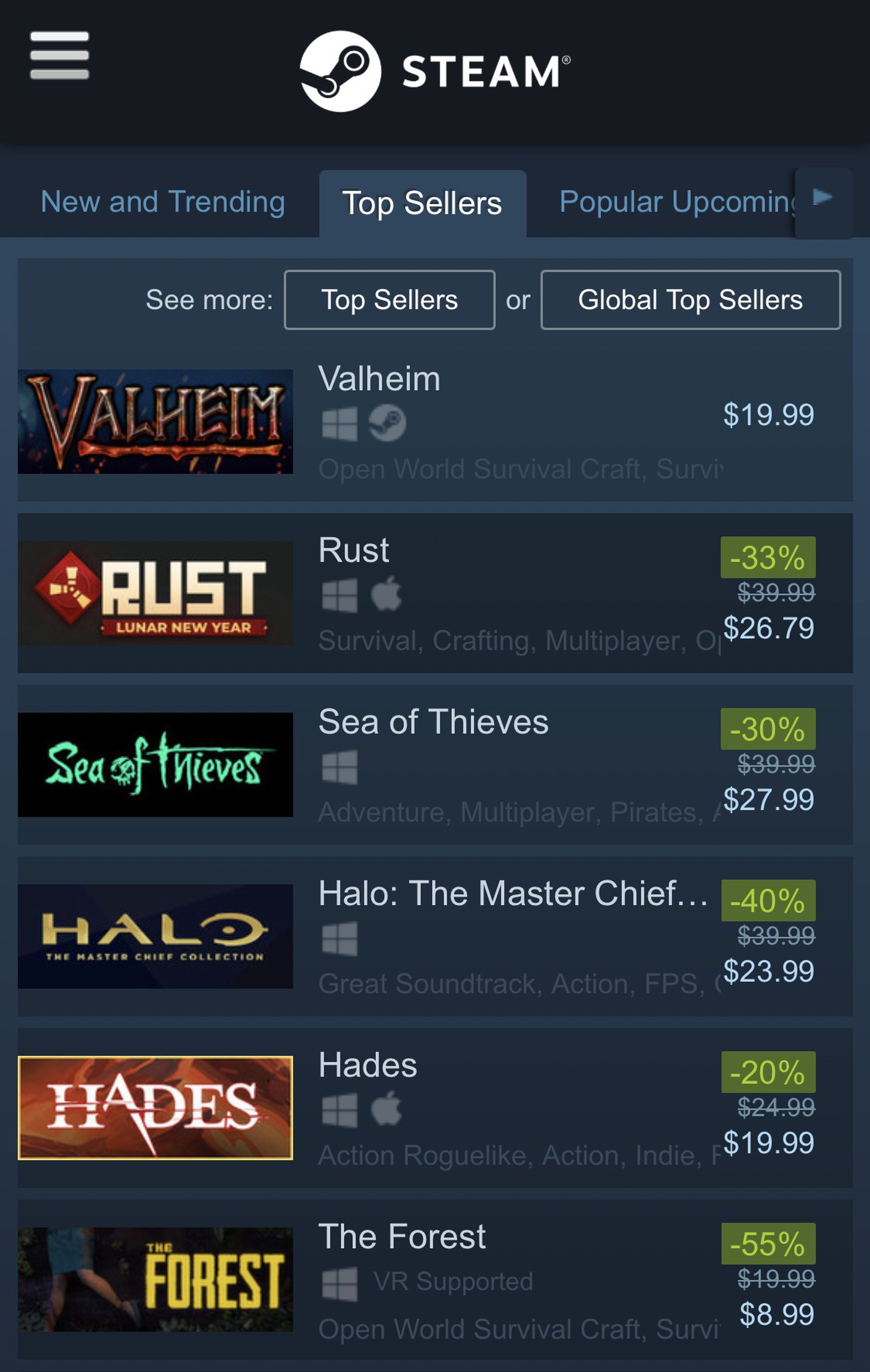 Screenshot taken February 15th, the last day of the Steam sale.