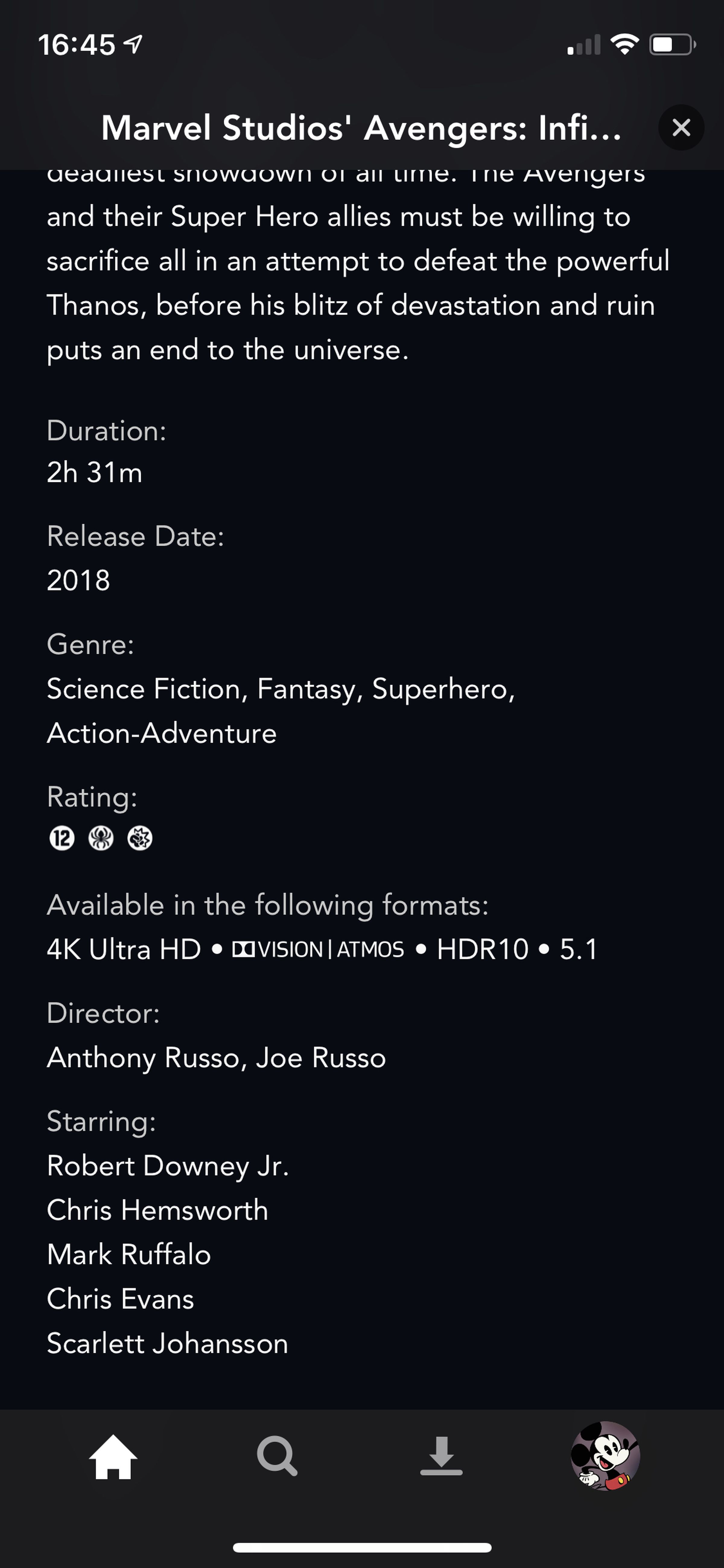 <em>When viewed in the app, a title’s detail page will show you if it’s available in 4K, HDR, and Dolby Atmos. The browser view doesn’t display this information.</em>