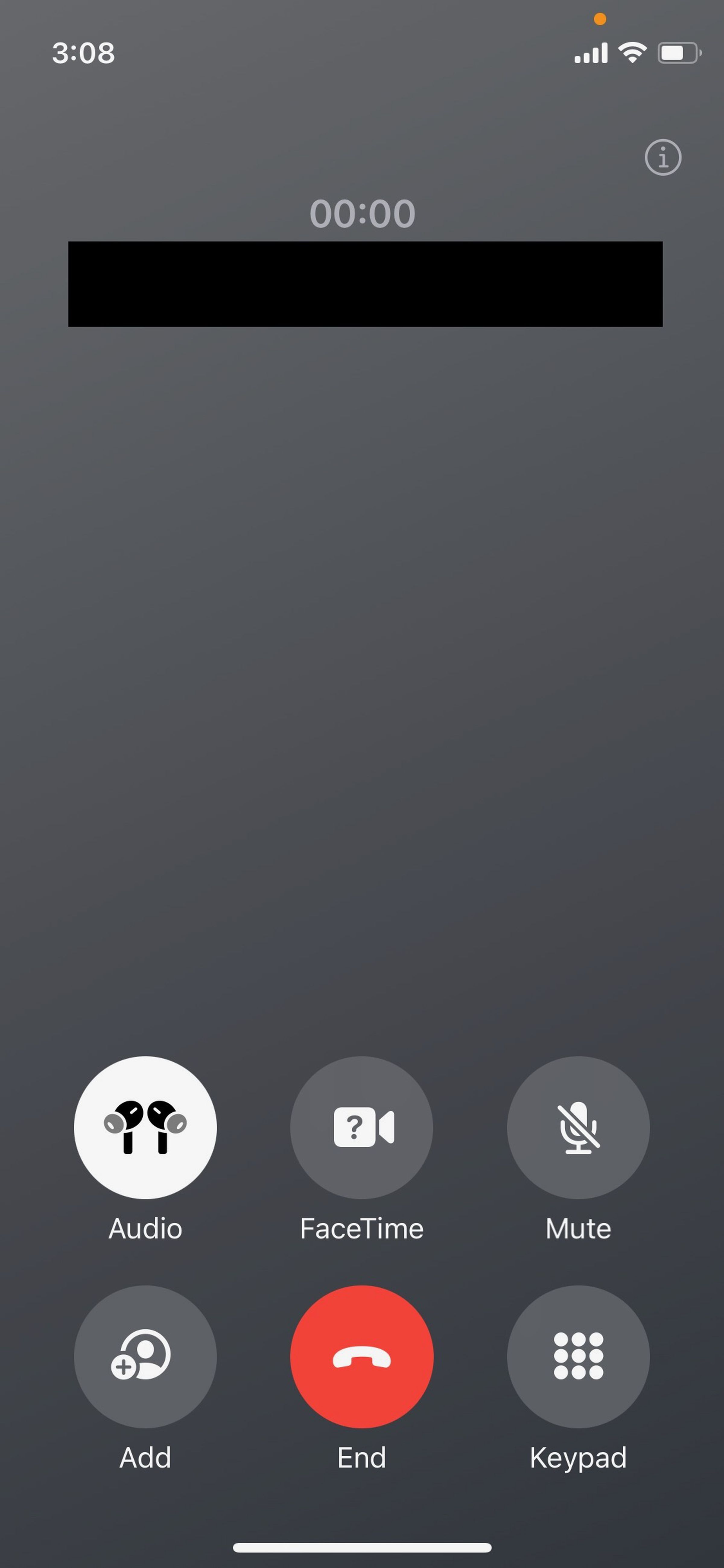 The call screen on iOS 17 developer beta 6.