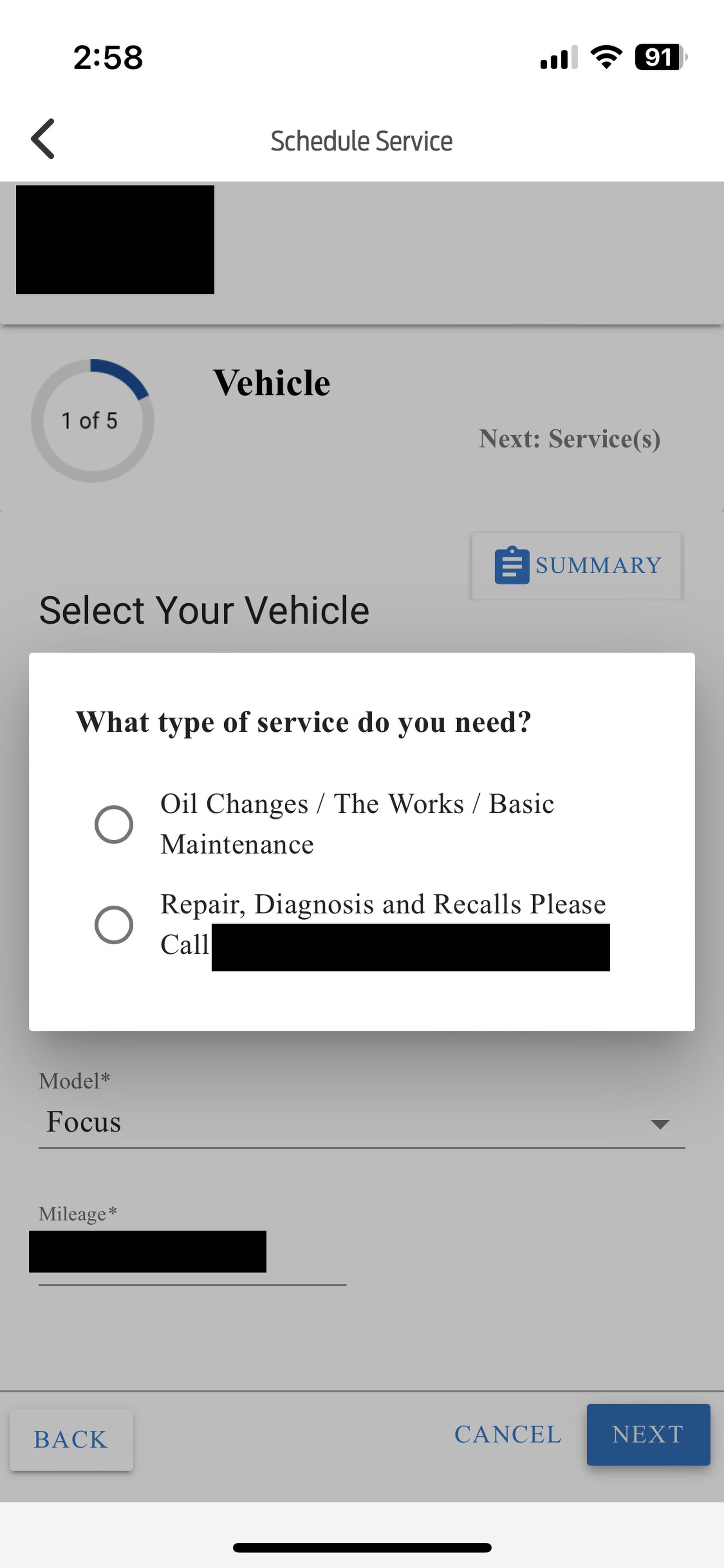 The FordPass app lets you book appointments, but I personally haven't found a dealership that offers mobile service options yet.