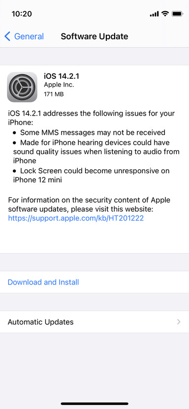 Apple releases iOS 14.2.1 with fix for iPhone 12 mini lock screen issue ...