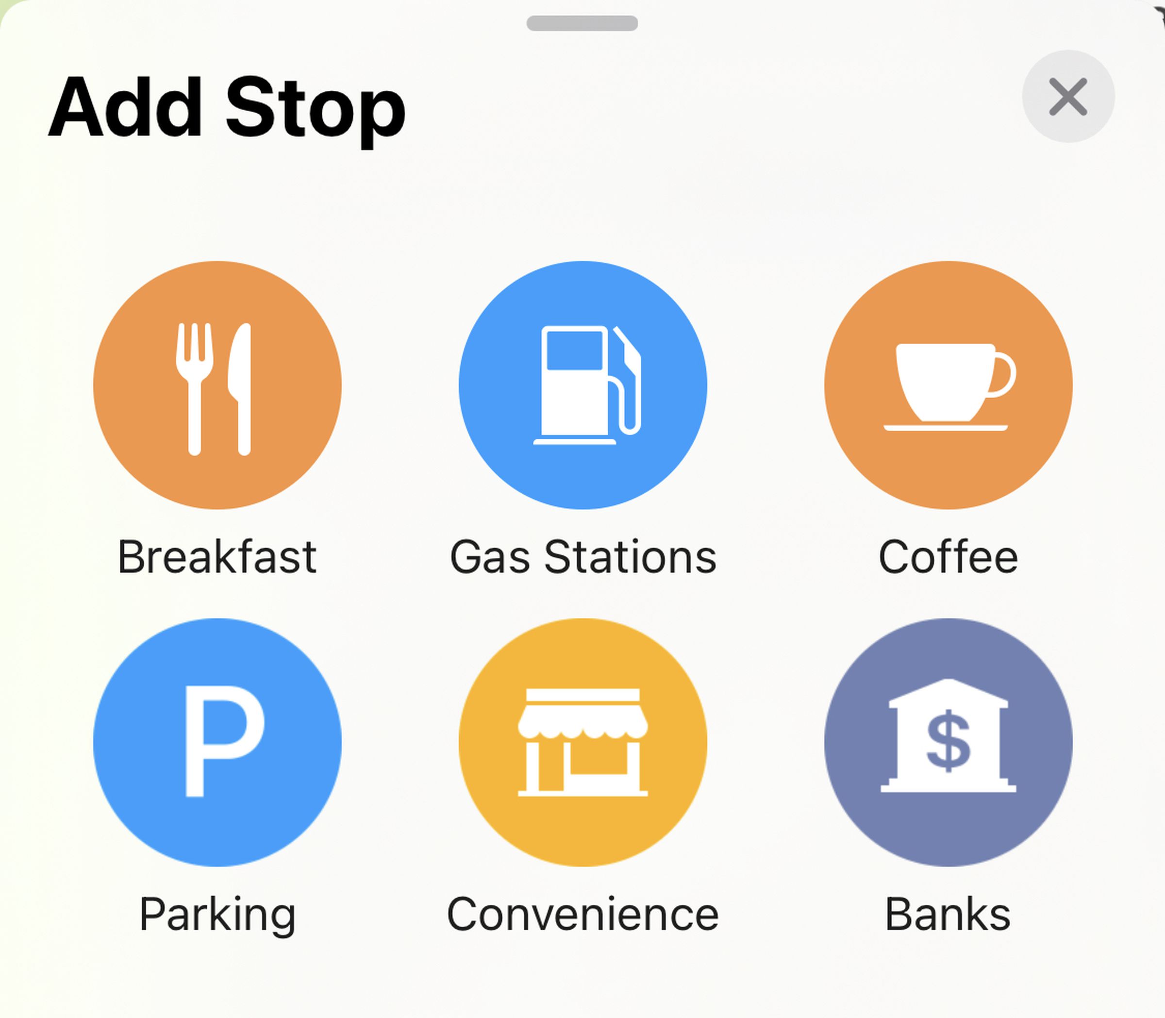 Tapping on Restaurants (currently labeled “Breakfast” because it’s morning) will give you a list of 10 places that are nearby.