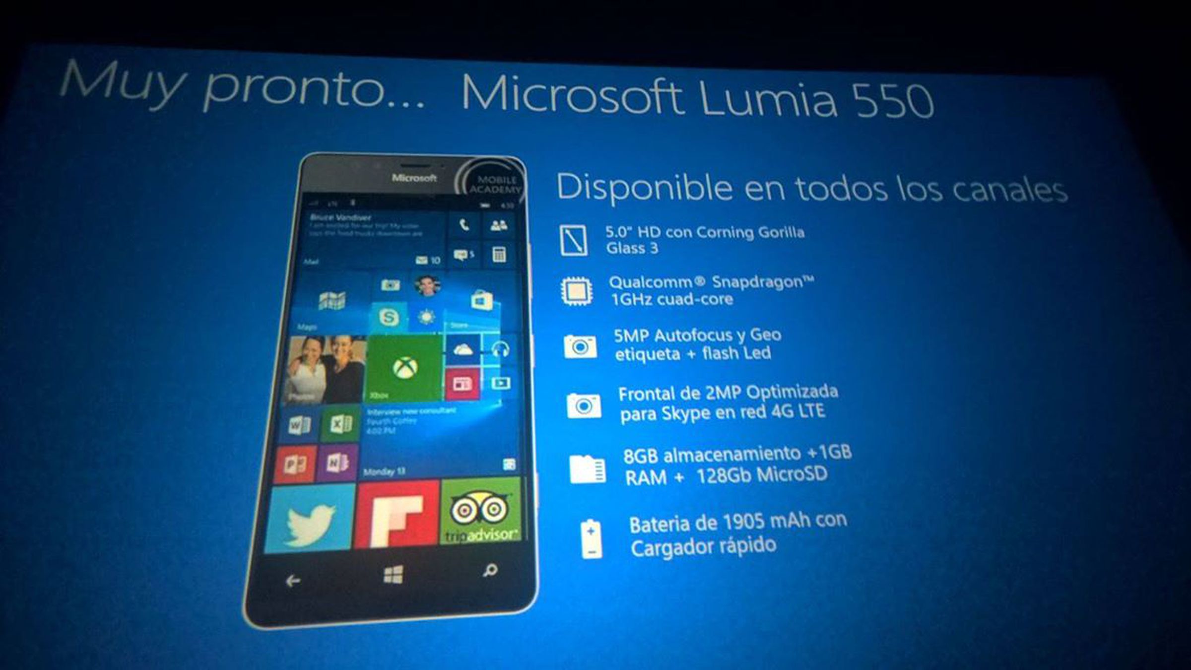 Lumia 550, Lumia 950, and Lumia 950 XL leaked slides