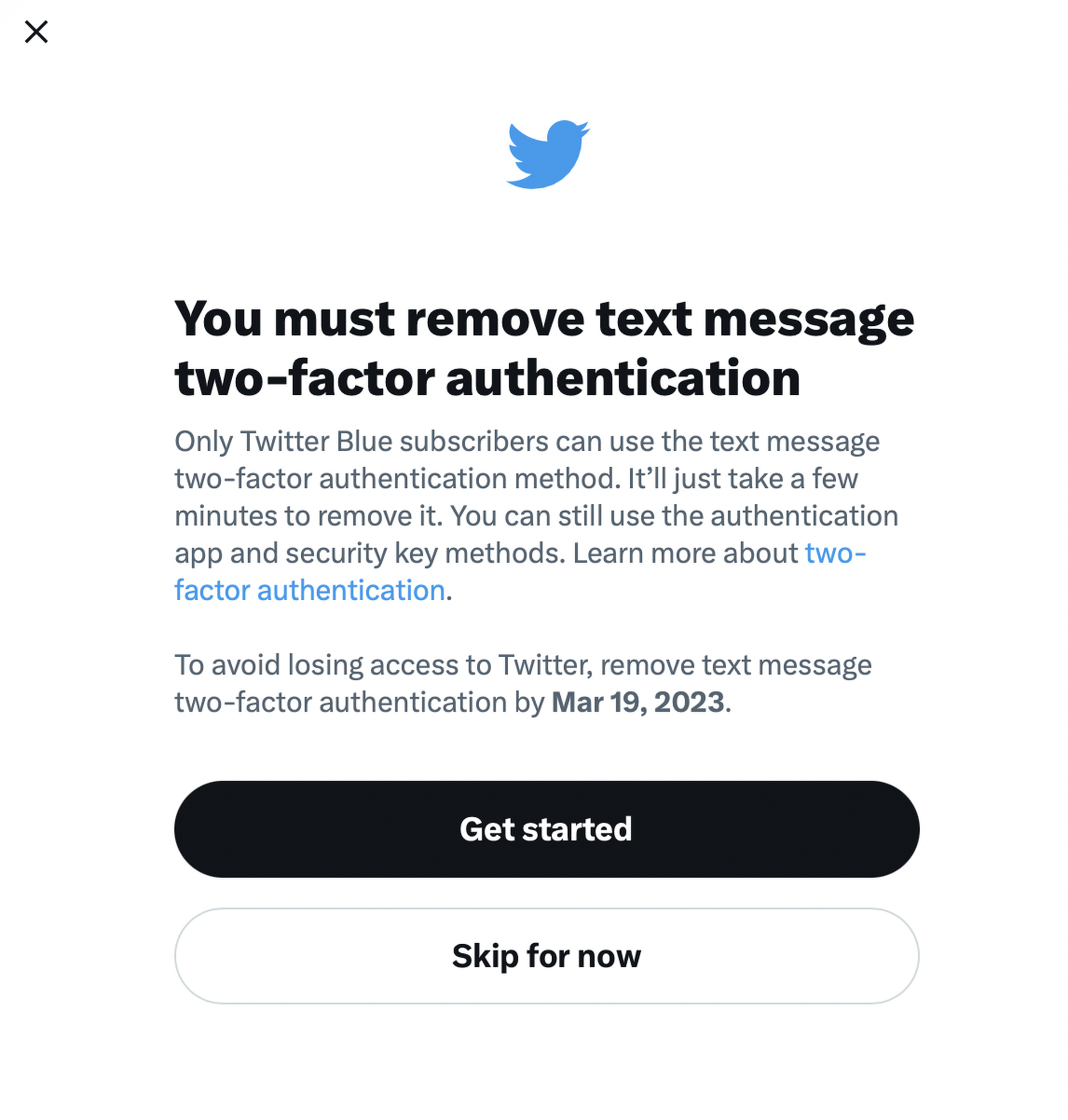 twitter sms notifcation
