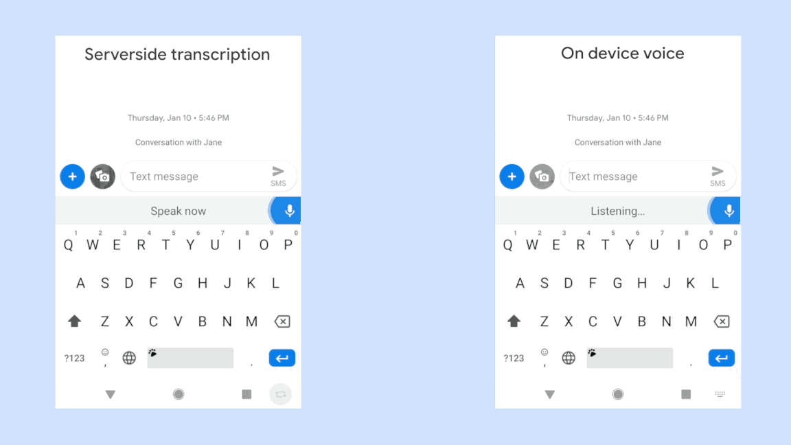 The new AI dictation method types messages character by character rather than one word at a time. 