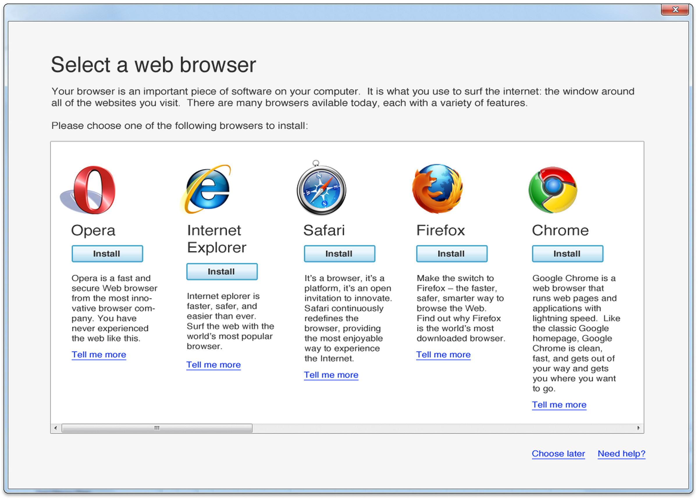 Microsoft's browser ballot