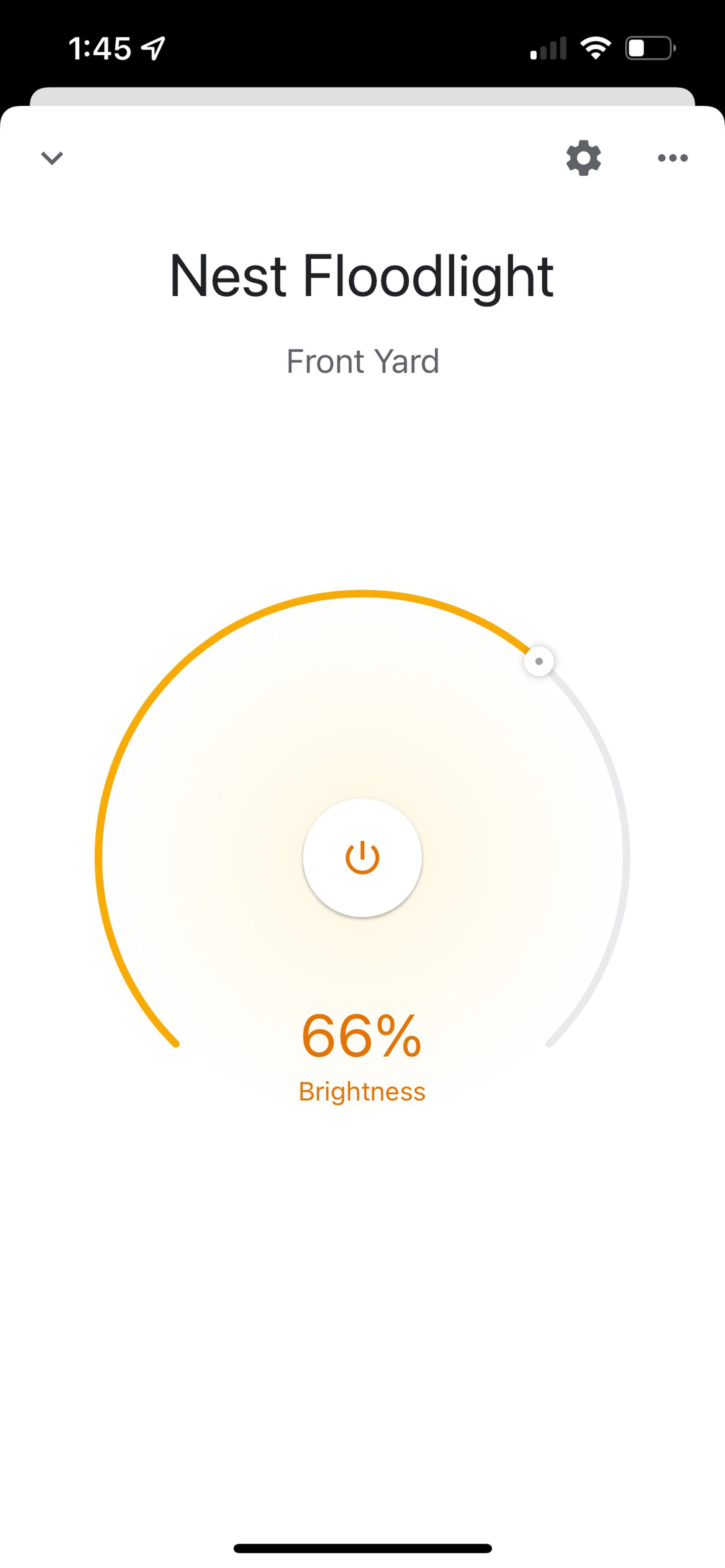 The Nest Cam’s two floodlights are controlled in the Google Home app in the same way as other smart lighting options.
