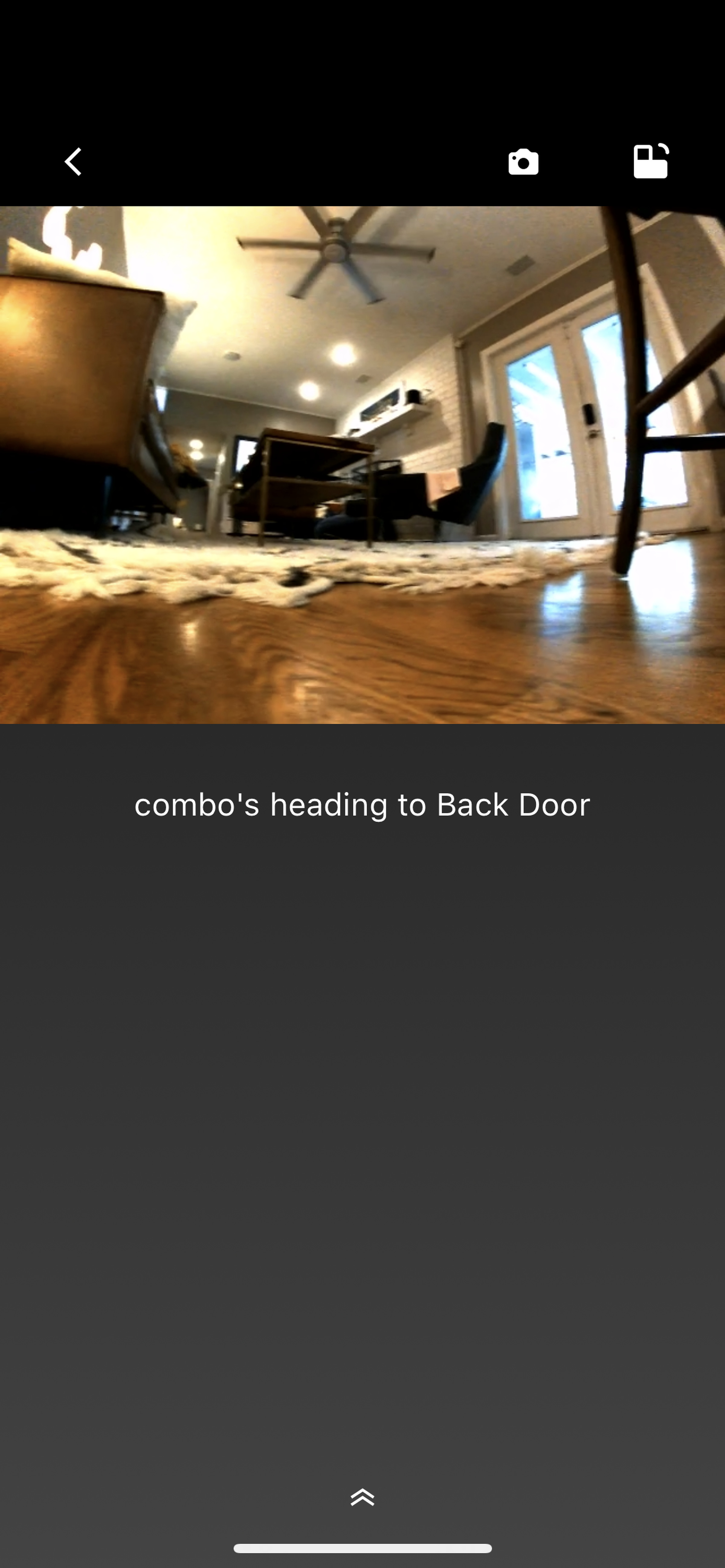 <em>The view from the Roomba j7 camera.</em>
