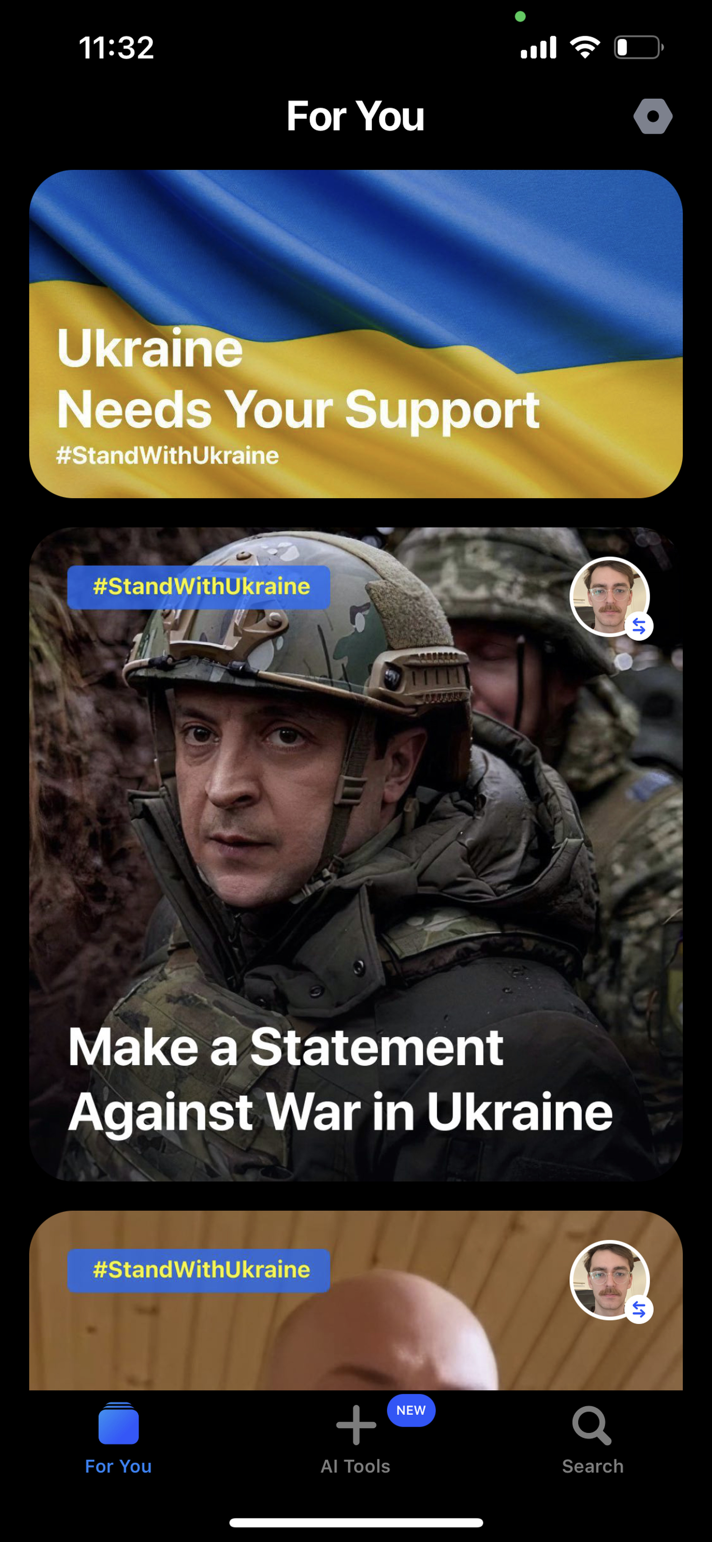 The app now lets users swap their face into videos of Ukraine’s President Volodymyr Zelenskyy.