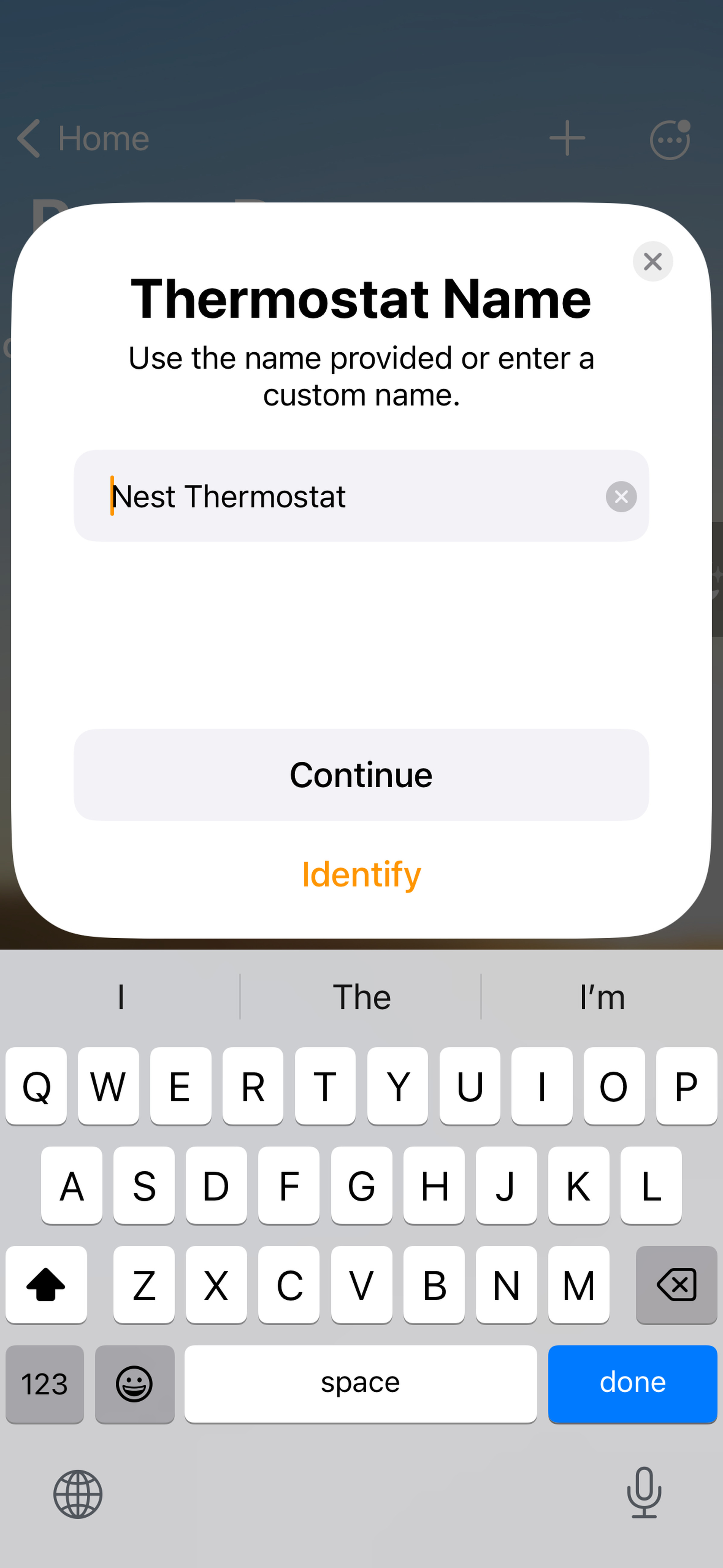 <em>Name the thermostat and choose which room it will be in.</em>