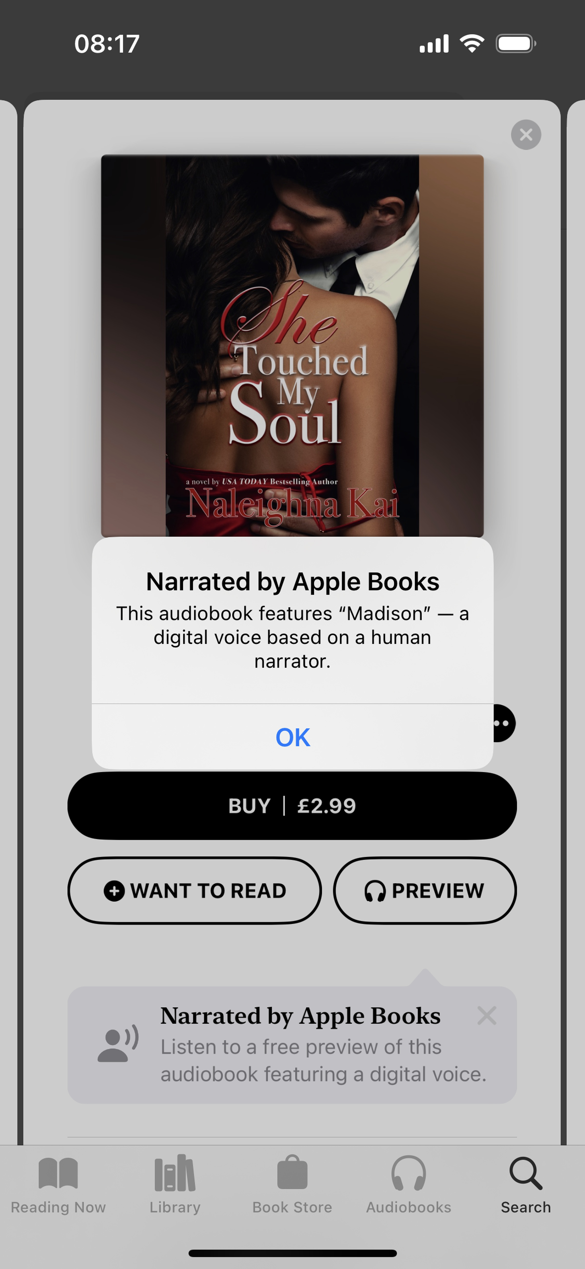A screenshot of Apple Books app.