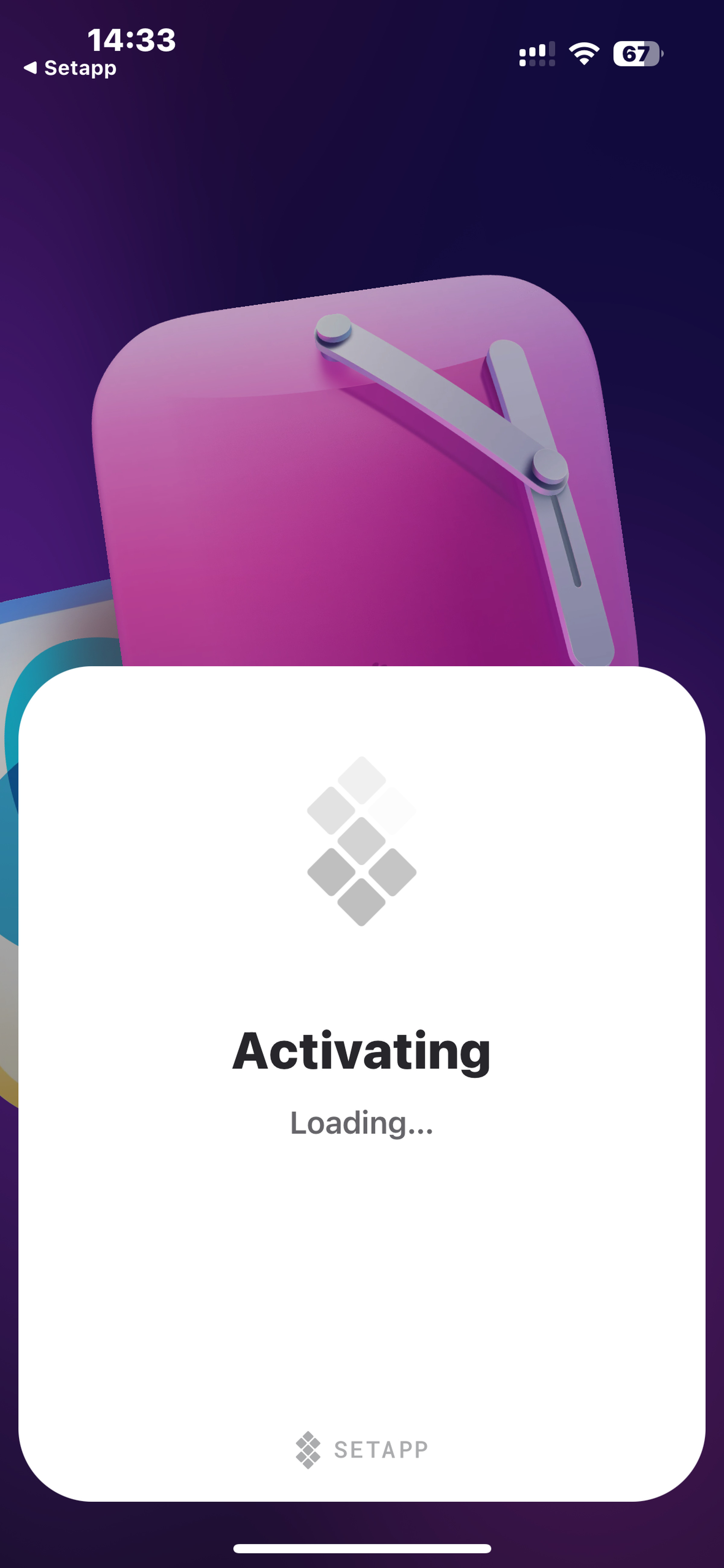 Wait for activation, which takes seconds.