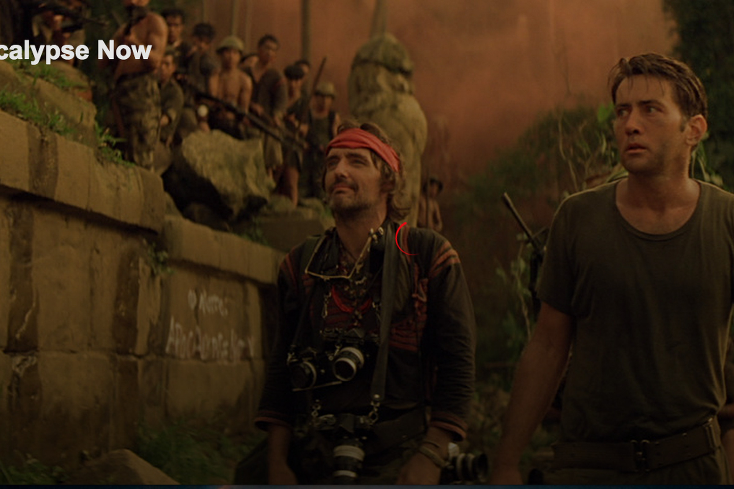 Scene from 'Apocalypse Now' on Netflix