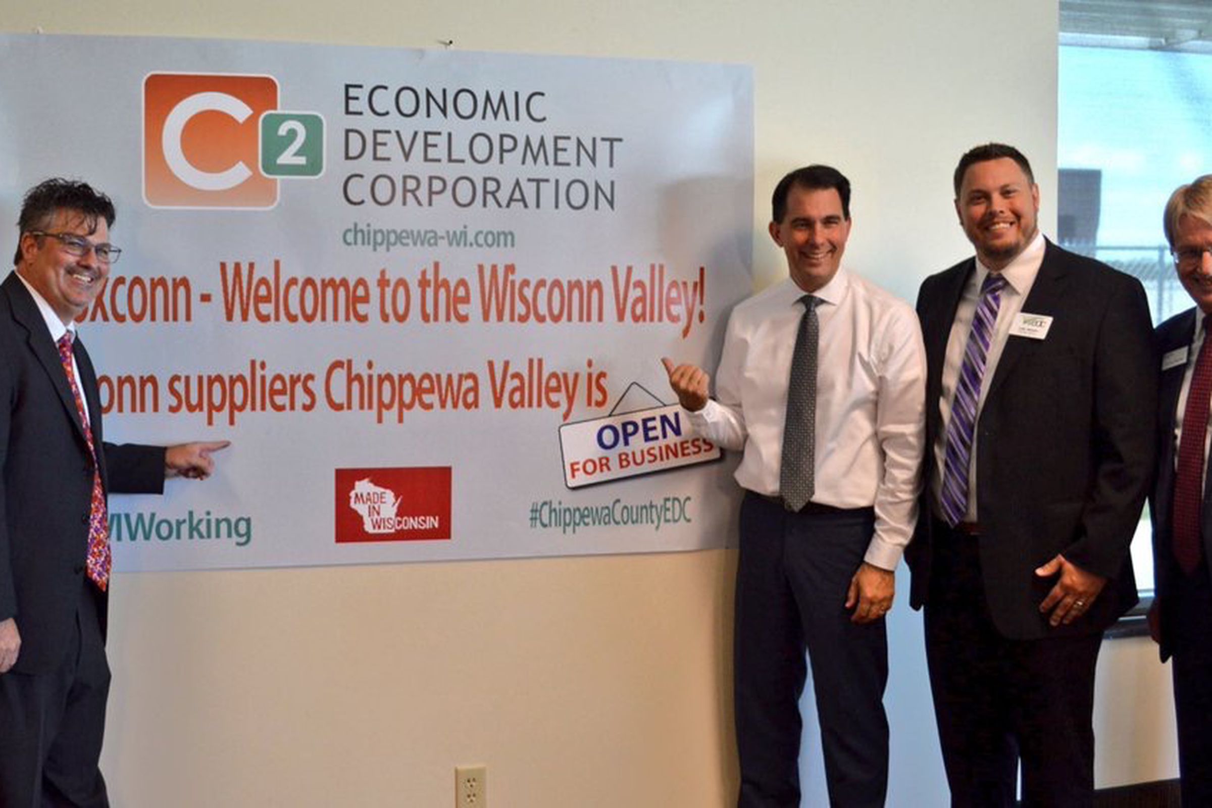Scott Walker and the Wisconn Valley sign