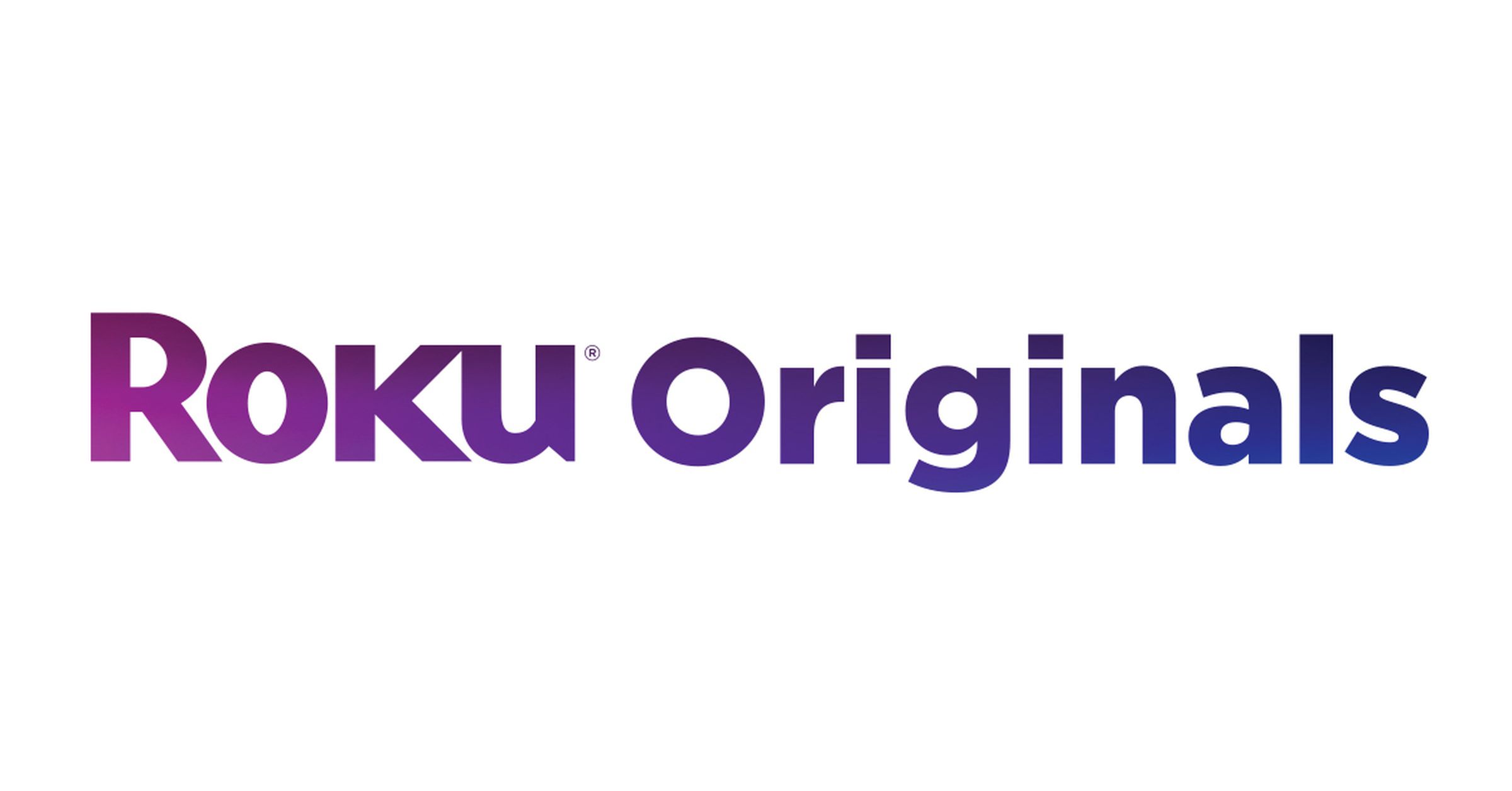 purple text saying Roku Originals