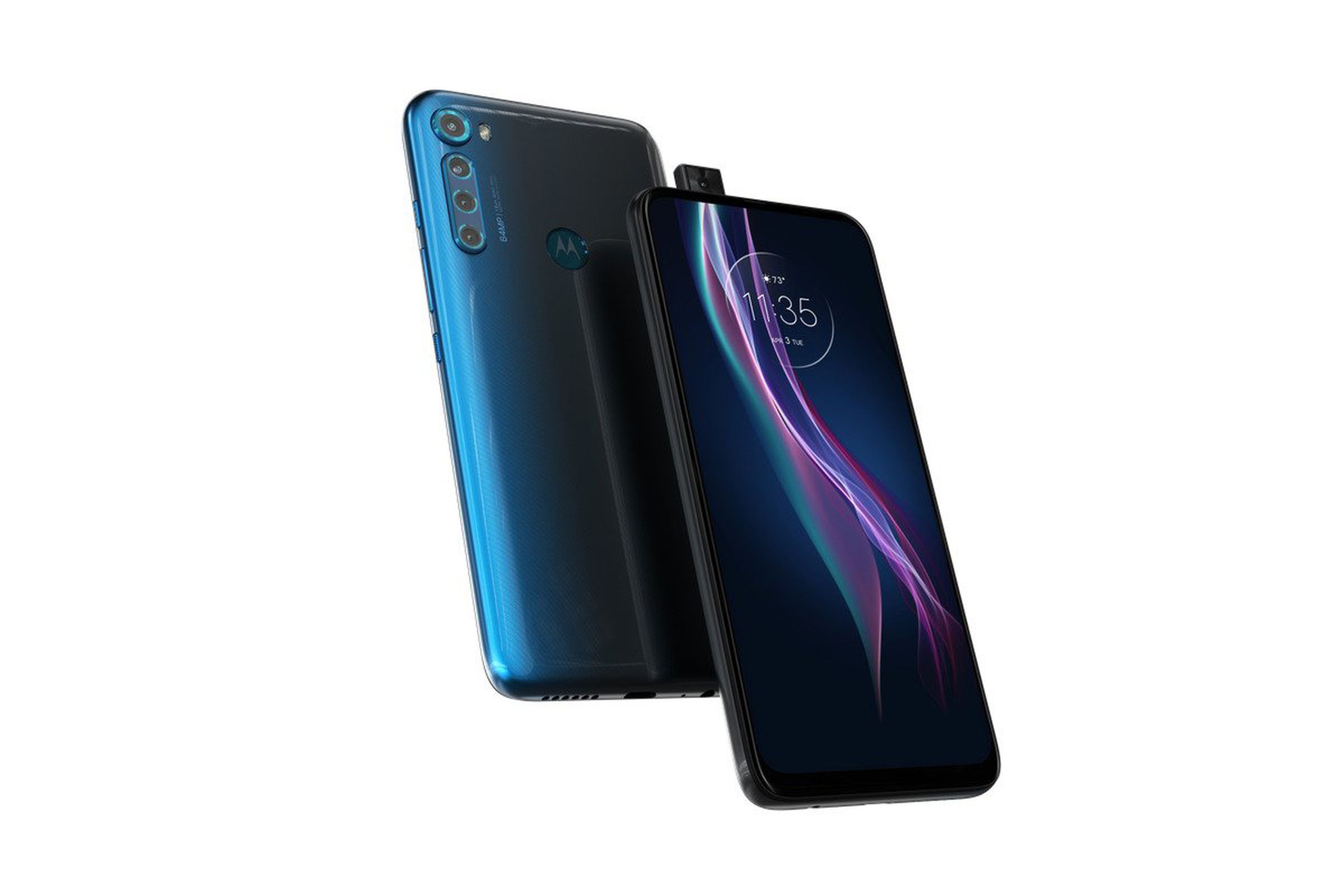 The Motorola One Fusion Plus has four rear cameras and a pop-up selfie camera.