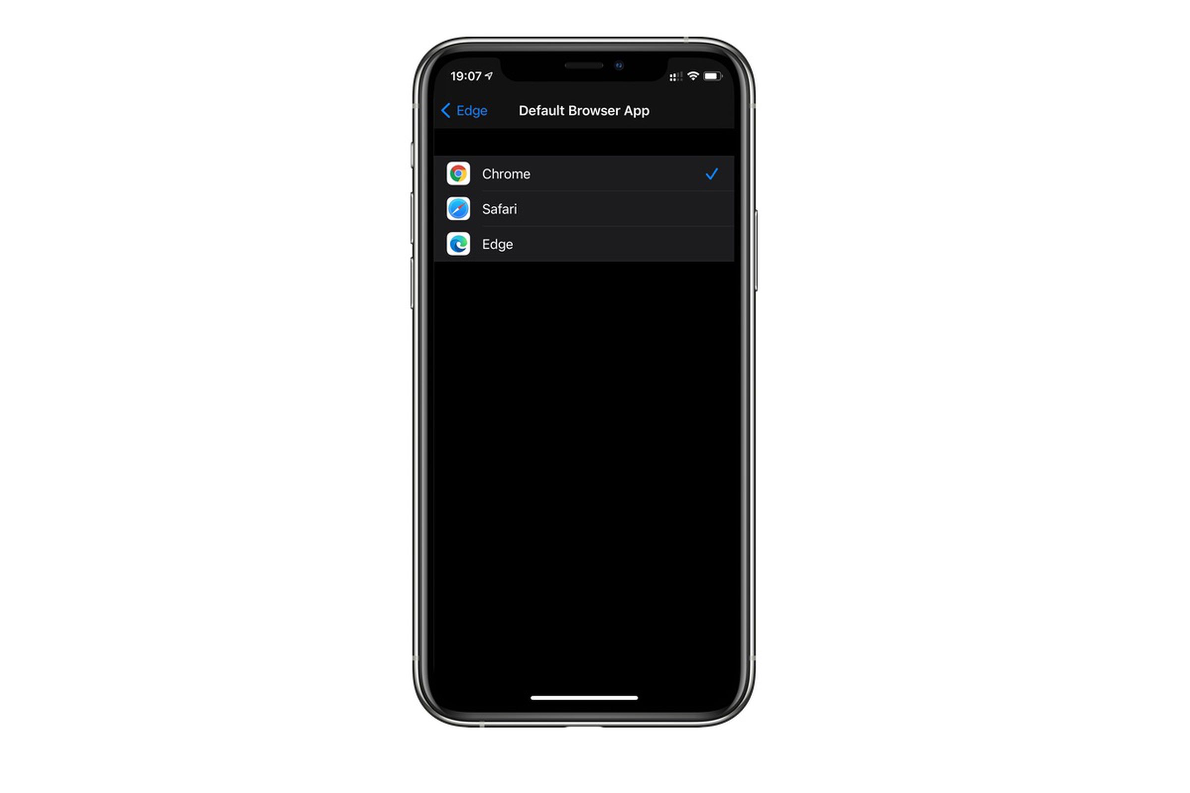 change safari as default browser iphone
